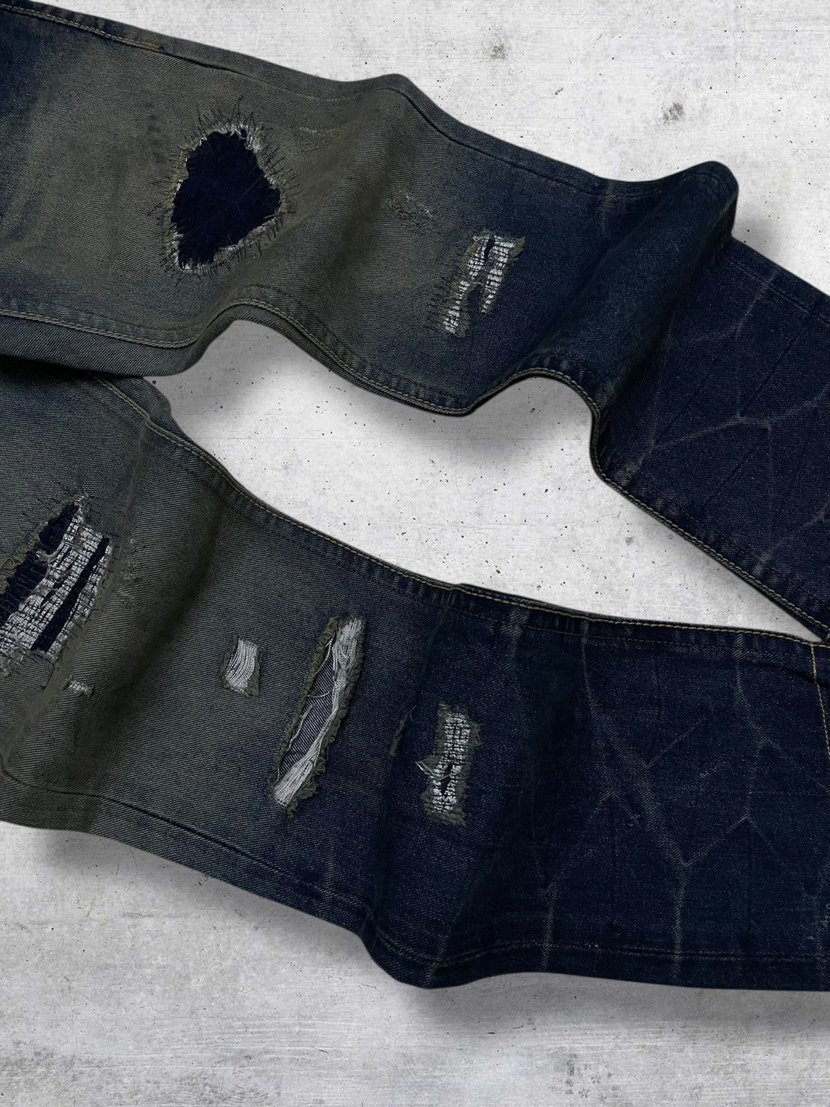 GOSTAR DE FUGA VINTAGE LAND EDGE 90S JAPAN RUGGED HEAVY DISTRESSING DENIM Size US 32 / EU 48 - 6 Thumbnail