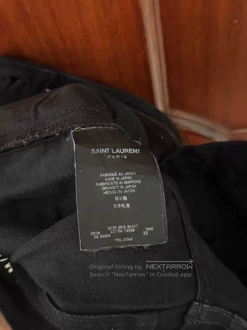 Saint Laurent Paris Saint Laurent Paris Black Slim Fit Stretch Denim Jeans Size 31" - 3 Thumbnail