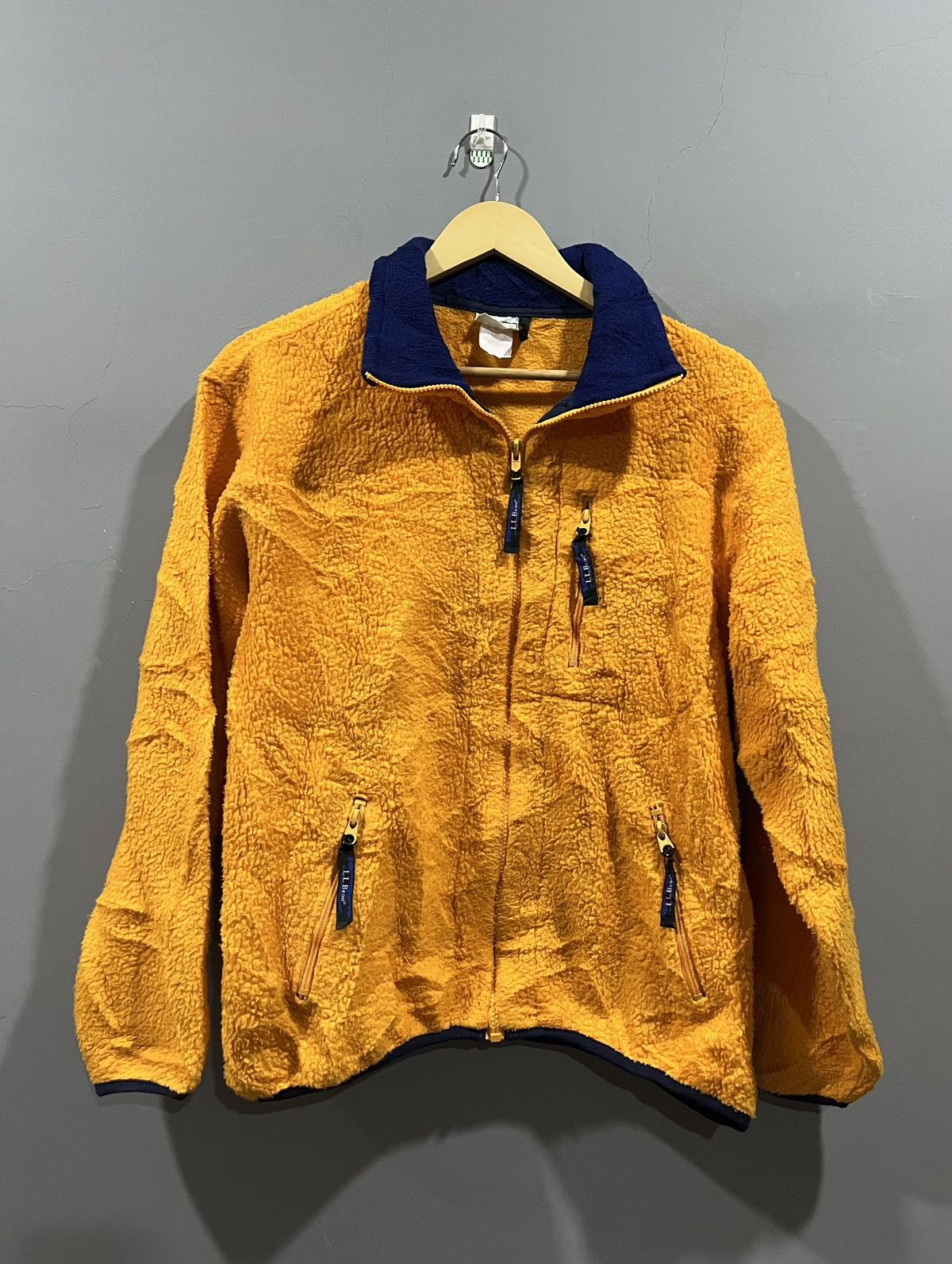 L.L. Bean Vintage 90s LL BEAN Deep Pile Fleece Zipper Jacket Size US M / EU 48-50 / 2 - 4 Thumbnail