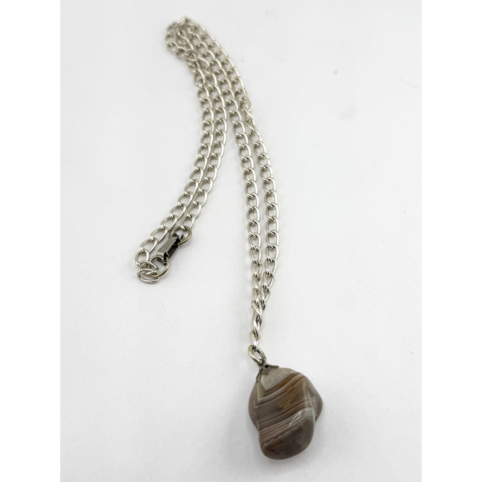 Vintage Vintage agate stone chunk pendant necklace Size ONE SIZE - 2 Thumbnail
