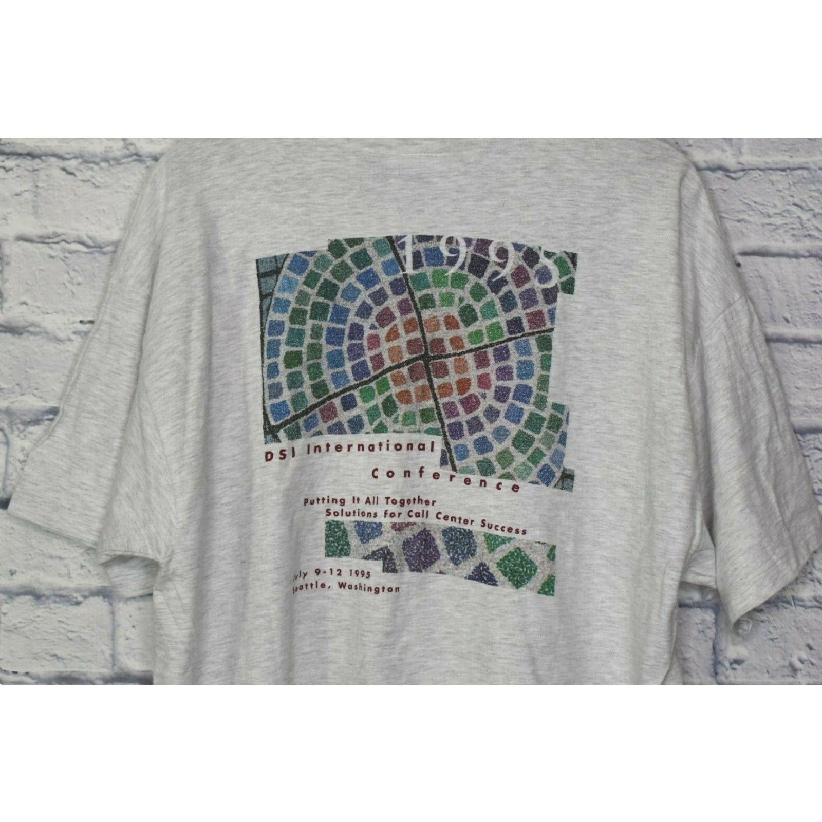 Hanes VINTAGE 90s DSI Digital Seattle Hanes T-Shirt Medium Gray Mens Crew Neck Short Sleeve Double-Sided USA Size US M / EU 48-50 / 2 - 2 Thumbnail
