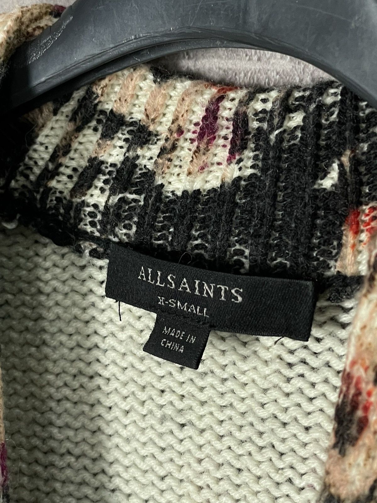 Allsaints AllSaints Cotton Oversized Mesh Y2K Coloured Cardigan Size US XS / EU 42 / 0 - 7 Thumbnail