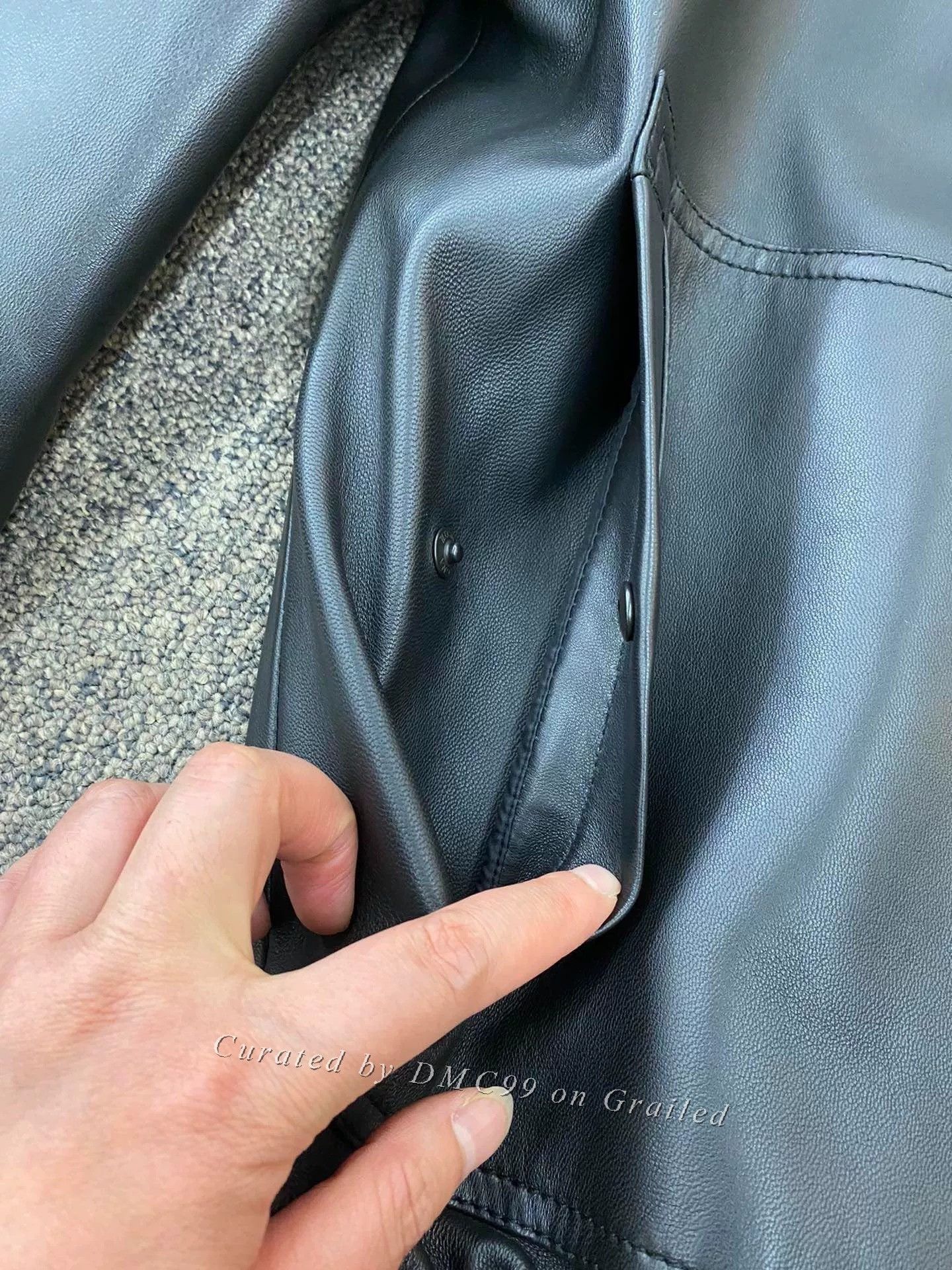 Z Zegna ZZEGNA Men's Black Leather Jacket Size US XS / EU 42 / 0 - 8 Thumbnail