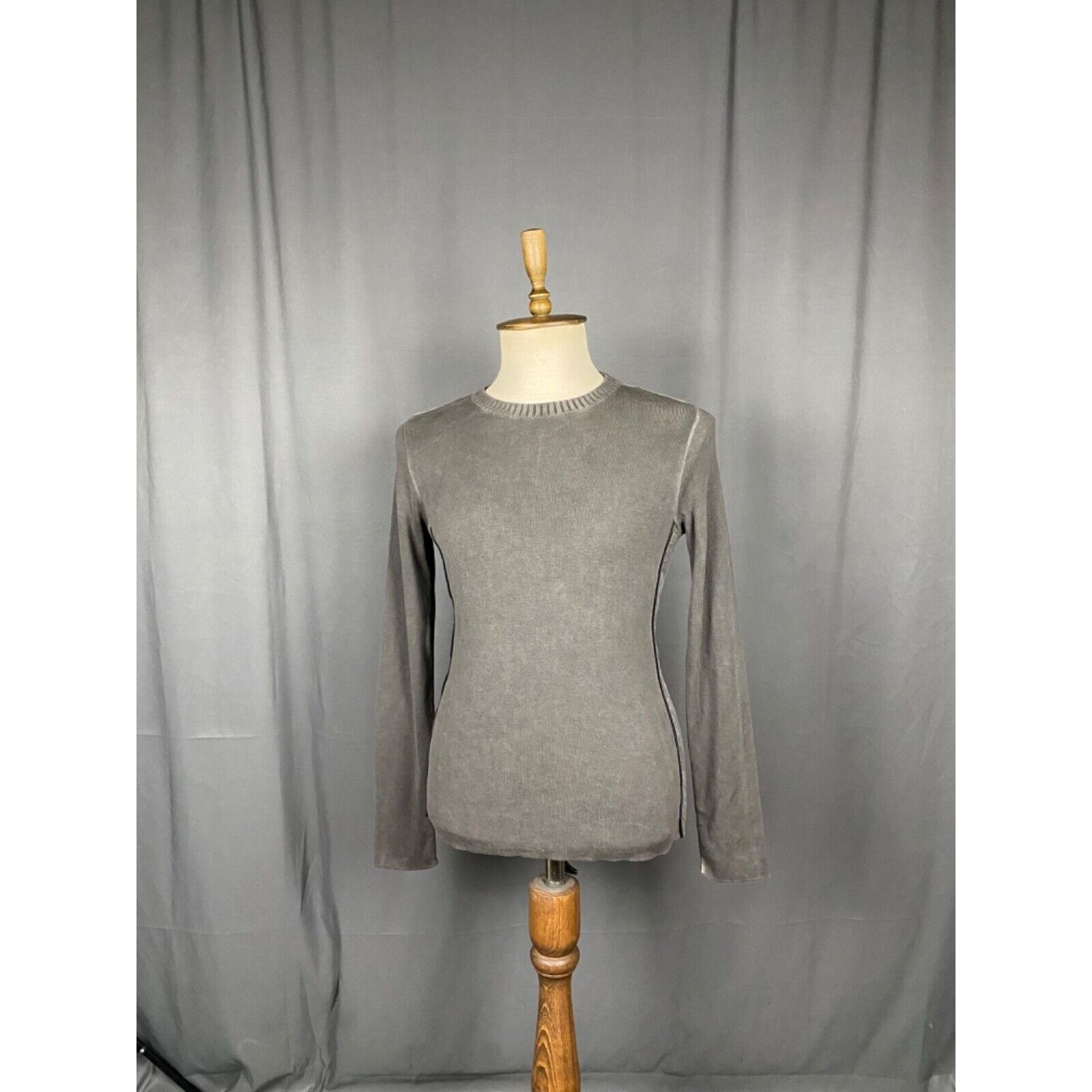 Moschino Moschino Men's Distressed Gray Crewneck Sweater Size M Size US M / EU 48-50 / 2 - 5 Thumbnail