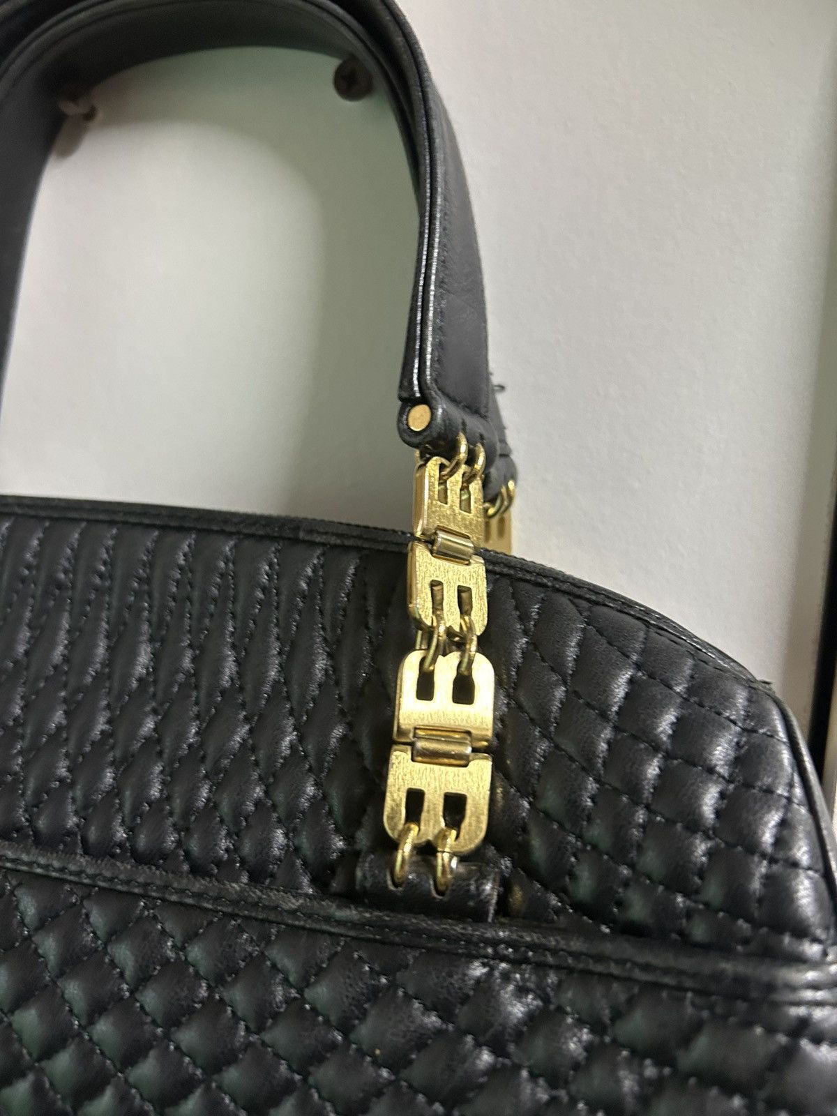 Bally 90s Archive Quilted Lambskin Top Handle Satchel Bag Size ONE SIZE - 21 Thumbnail