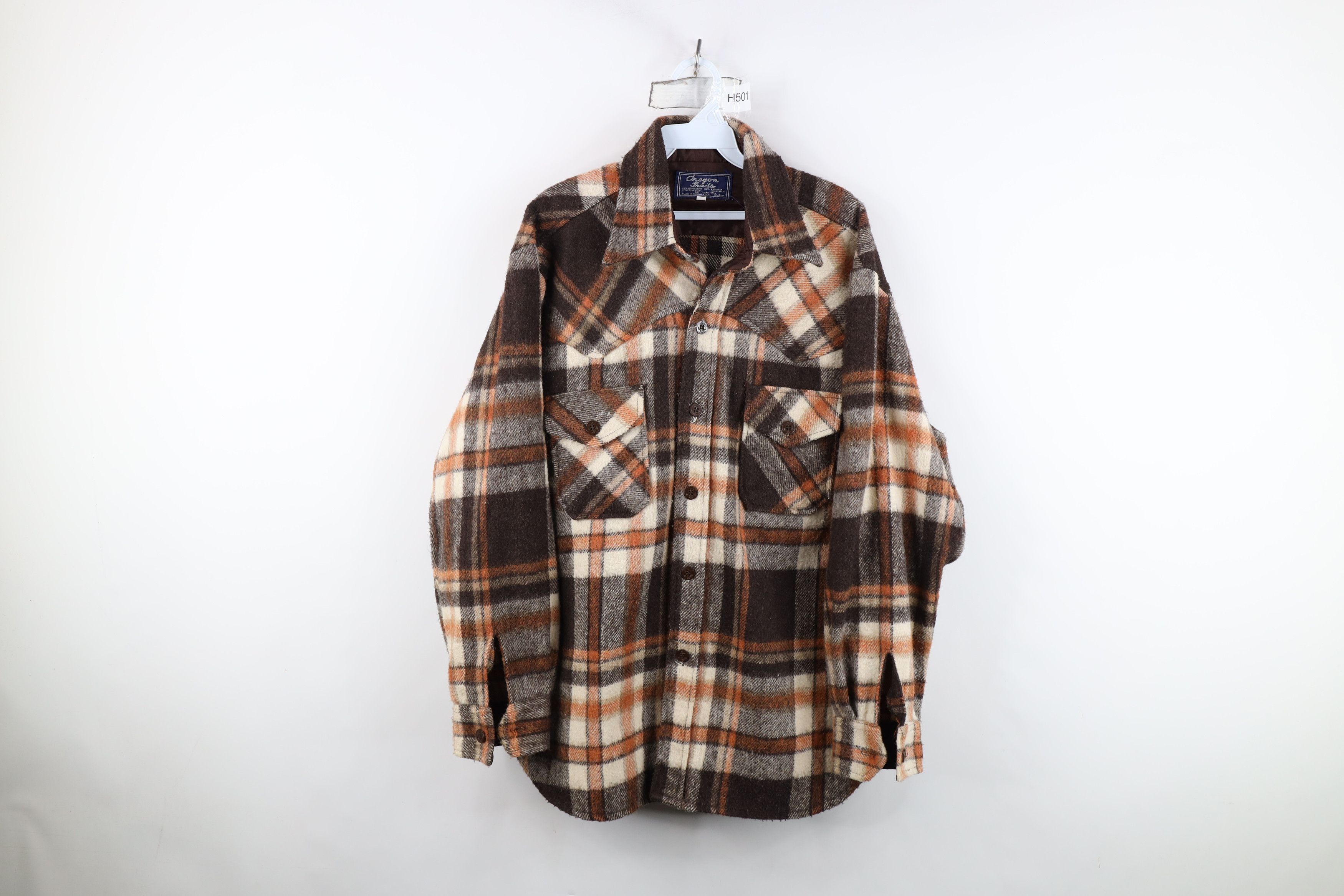 Vintage Vintage 70s Blend CPO Collared Button Shirt Jacket Jac Shirt Size US XL / EU 56 / 4 - 1 Thumbnail