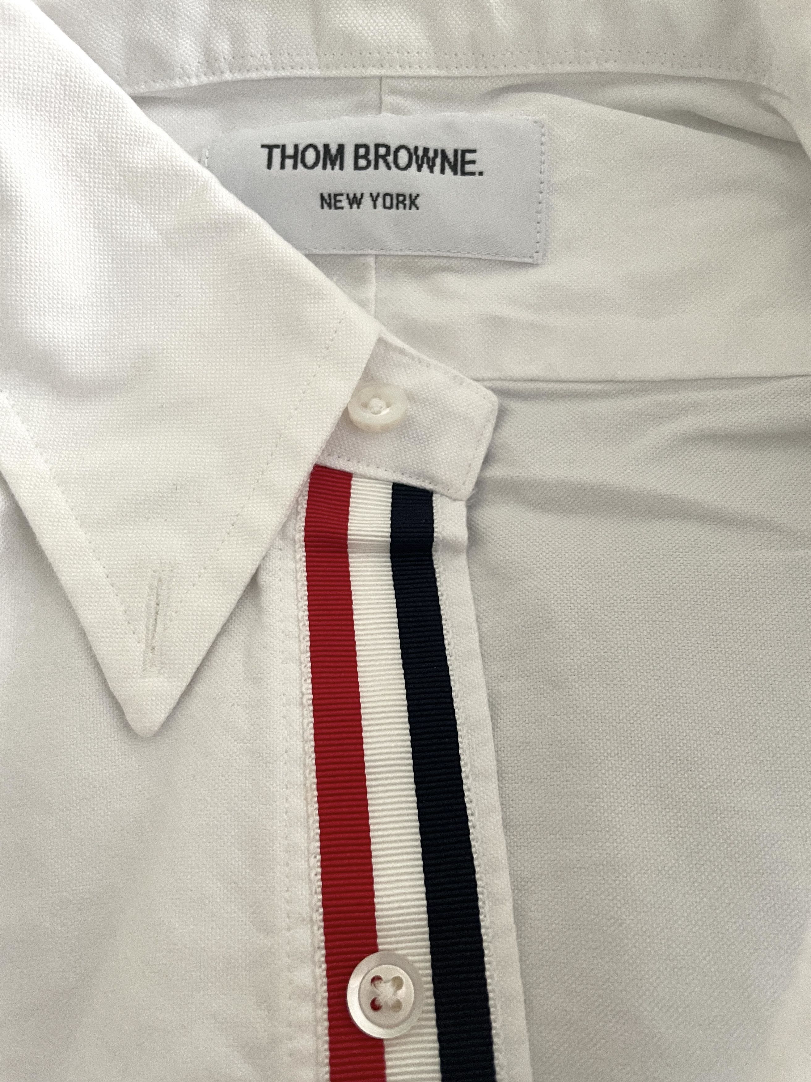 Thom Browne NWT Thom Browne Classic Oxford Shirt w/Grosgrain Placket Size US XS / EU 42 / 0 - 2 Thumbnail