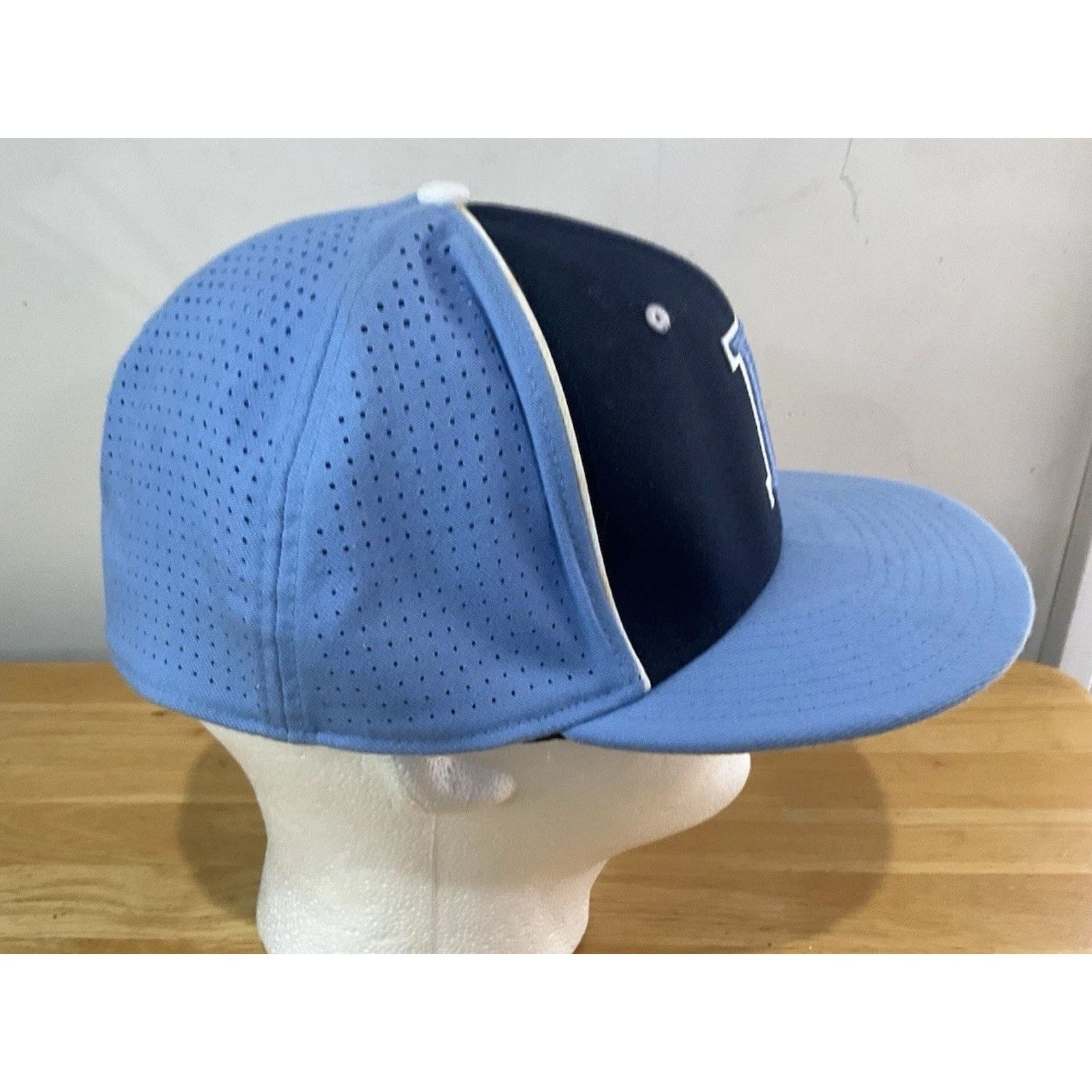 Nike Nike Tampa Bay Rays Fitted L-XL Hat MLB Cap Fan Logo Blue Size ONE SIZE - 4 Thumbnail