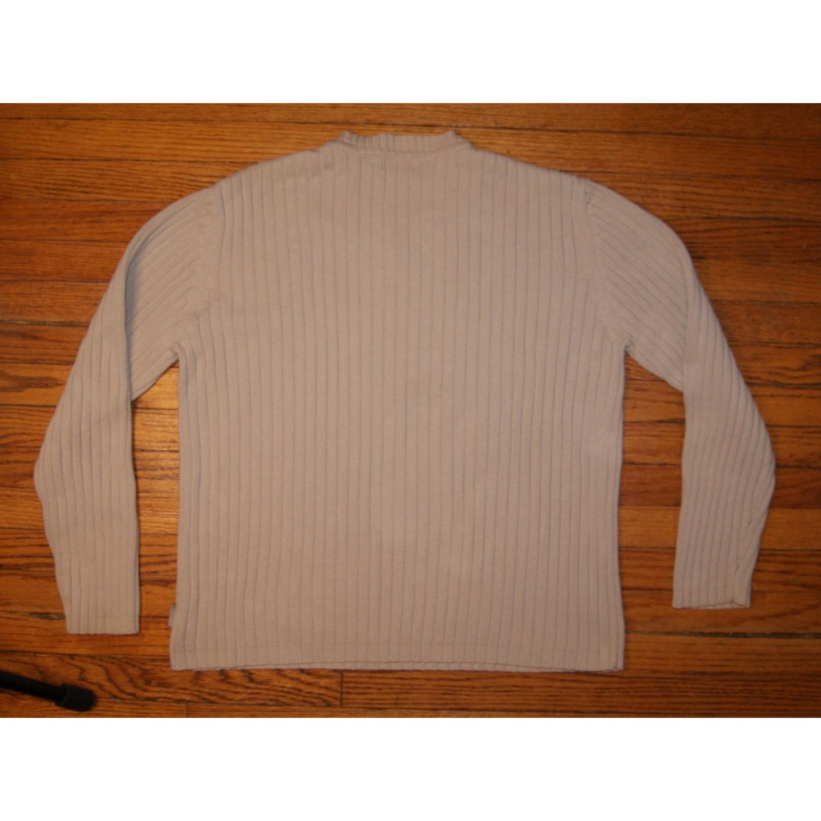 Structure Structure Mens VTG 90 Light Tan Ribbed Knit VNeck Sweater XL Size US XL / EU 56 / 4 - 4 Thumbnail