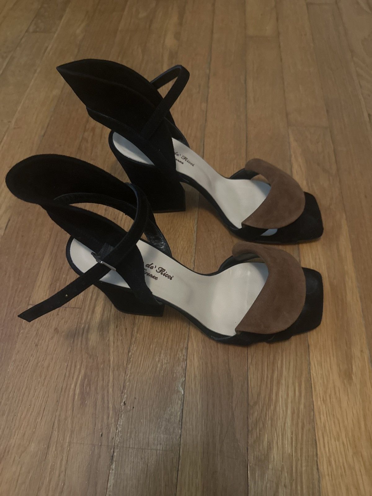 Other Canto de ricci Black and brown suede high heels Size US 10 / IT 40 - 2 Thumbnail