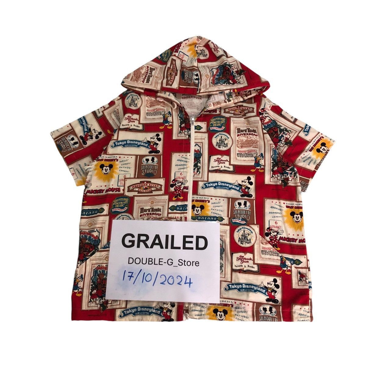 Cartoon Network 📌Short Sleeve Hoodie Jacket Tokyo Disneyland Overprint Size US M / EU 48-50 / 2 - 1 Thumbnail