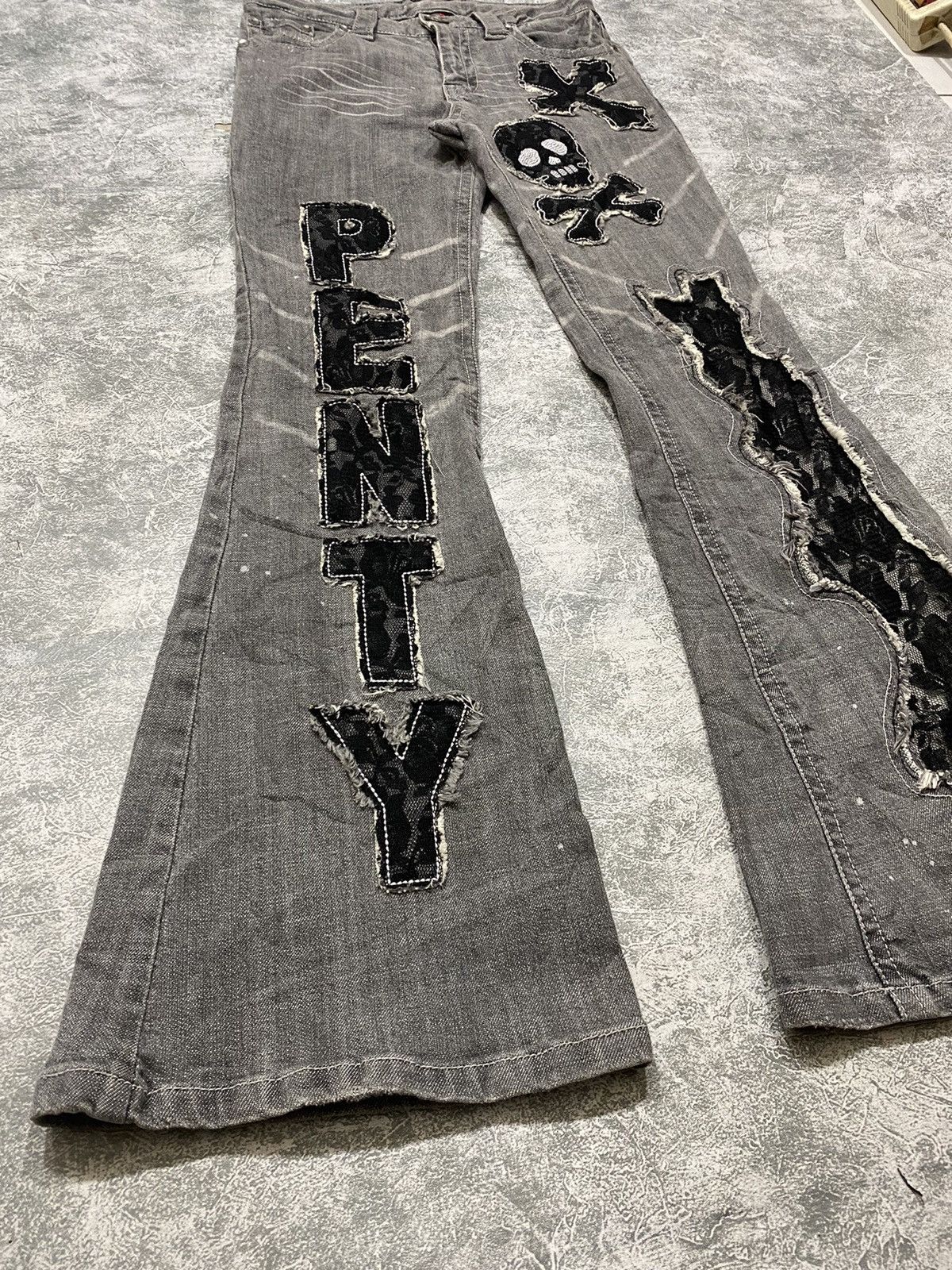 Hysteric Glamour × Japanese Brand × Vintage Vintage Pentys Flare Rework Mesh Jeans Size 26" / US 2 / IT 38 - 4 Thumbnail