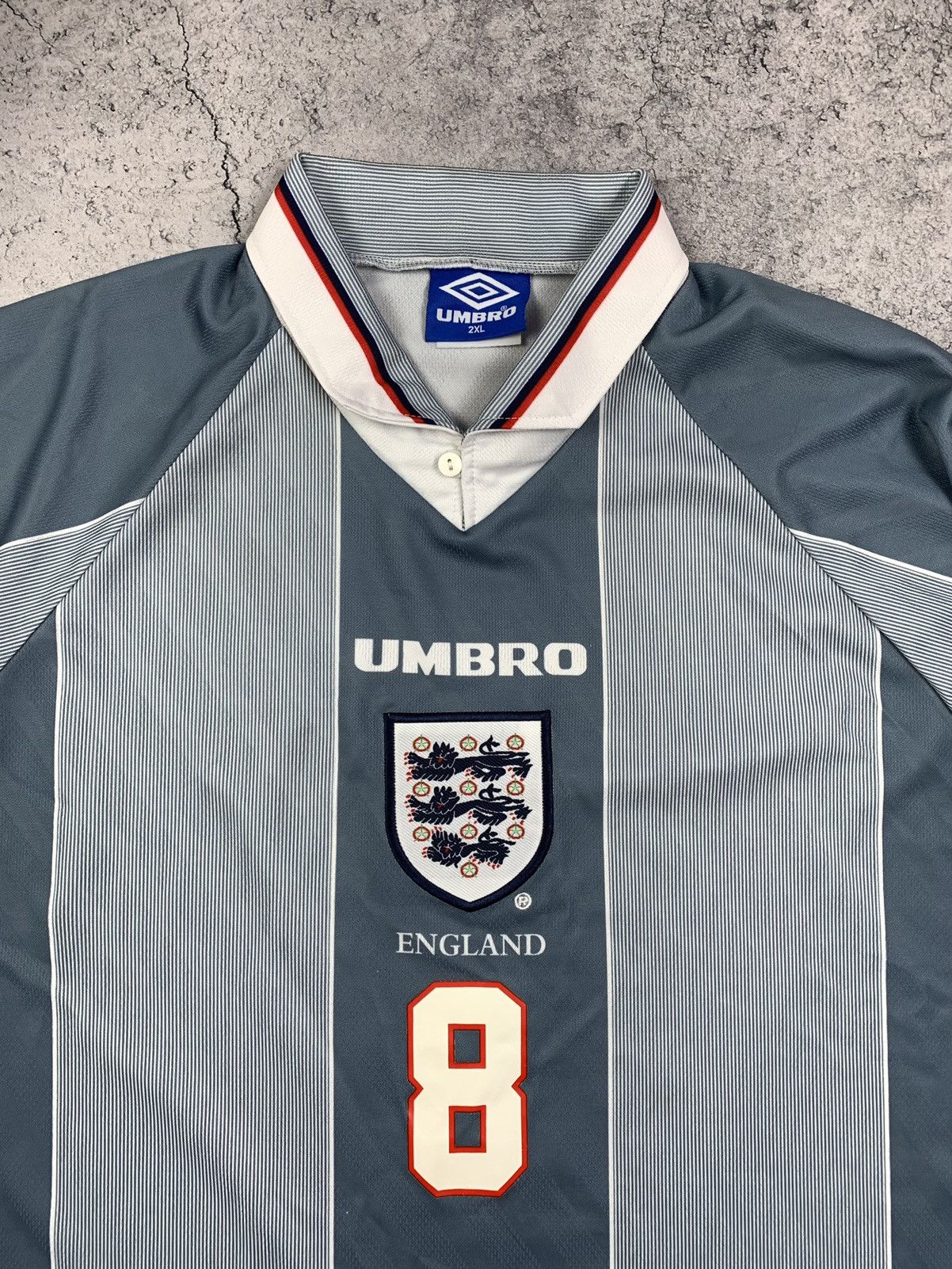 Other Umbro ENGLAND 1996-1997 Gascoigne 8 Away Replica Jersey XL Size US XL / EU 56 / 4 - 3 Thumbnail