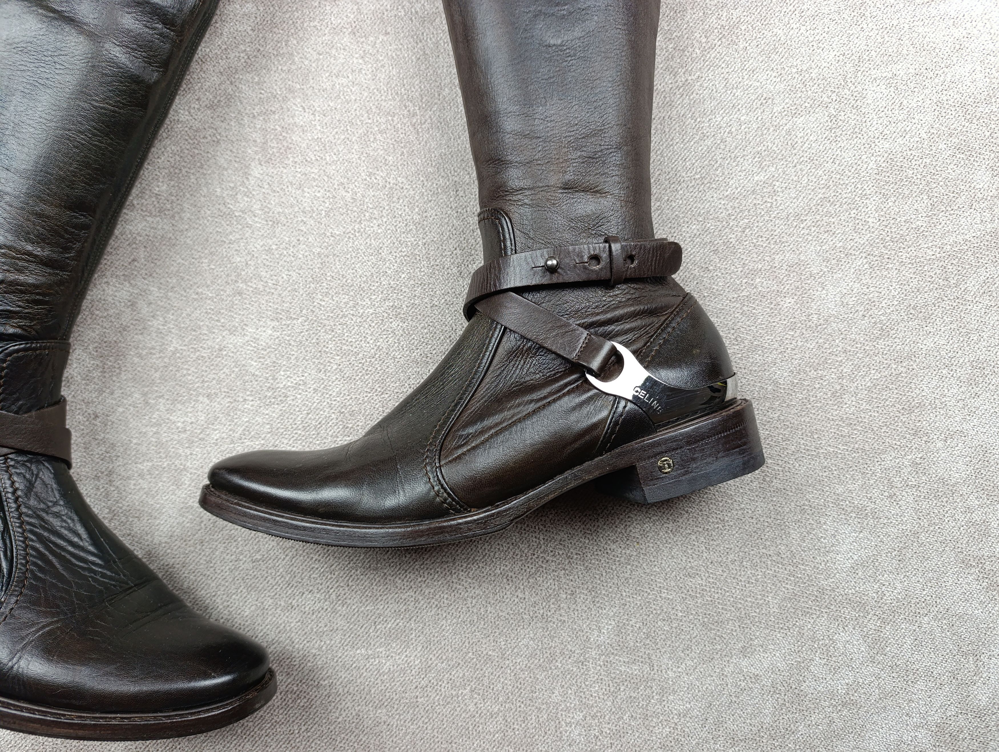 Celine CELINE KNEE-HIGH LEATHER COWBOY BOOTS SIZE 37 Size US 7 / IT 37 - 8 Thumbnail