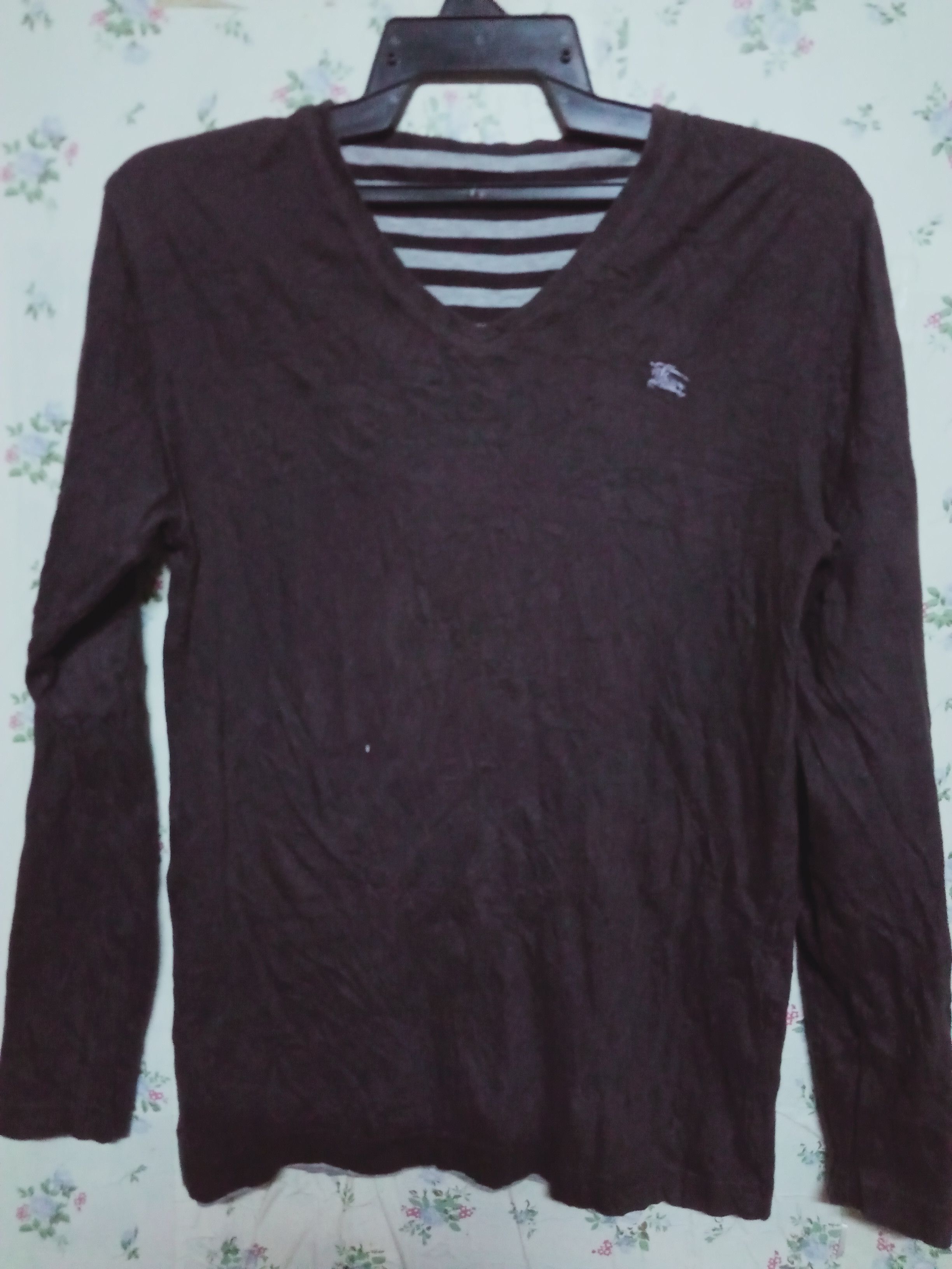 Burberry Burberry V Neck Longsleeve Stripe Reversible T Shirt Jumper Size US XS / EU 42 / 0 - 4 Thumbnail