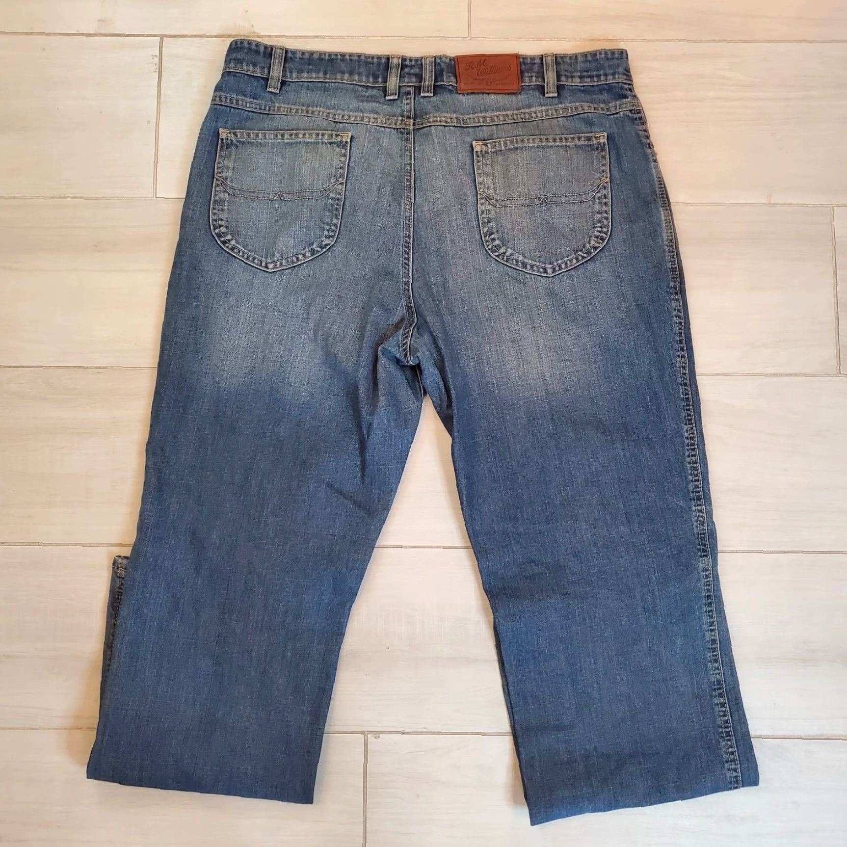 Vintage R.M. Williams Jeans 38 Regular Bootcut 5-Pocket Blue Cotton Made In Australia Mens Size US 38 / EU 54 - 2 Thumbnail