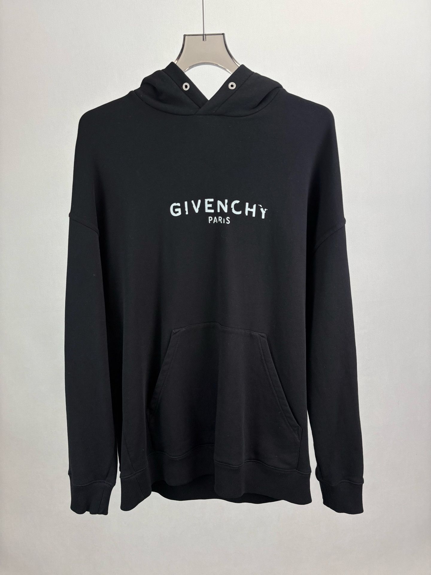 Givenchy Givenchy Distressed Logo Hoodie Size M Size US M / EU 48-50 / 2 - 1 Thumbnail