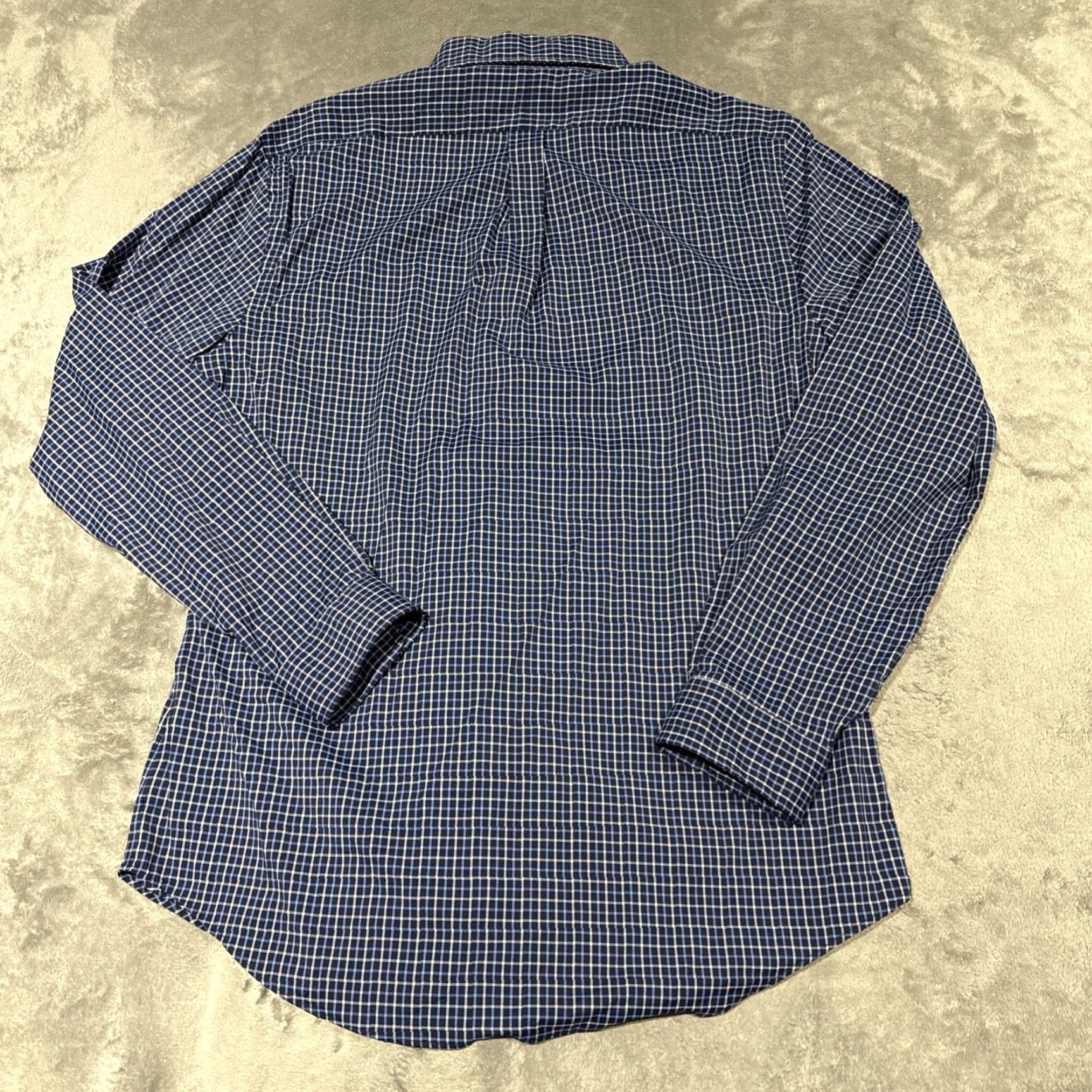 Ralph Lauren Ralph Lauren Performance Shirt Mens Large Blue Plaid Long Sleeve Button Slim Fit Size US L / EU 52-54 / 3 - 6 Thumbnail