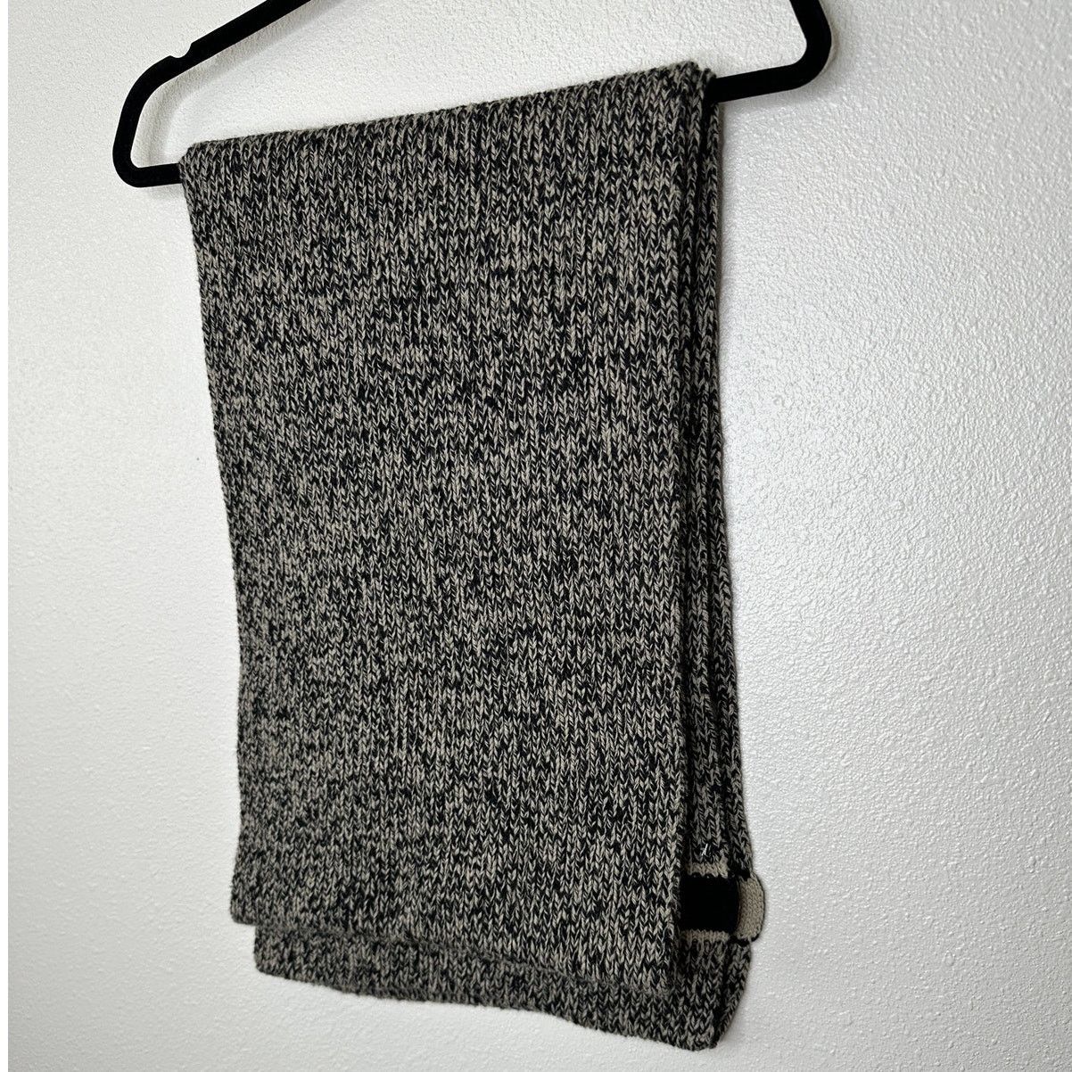 Christian Dior Monsieur Christian Dior Beige Black Marled Wool Cashmere Blend Scarf Size ONE SIZE - 8 Thumbnail