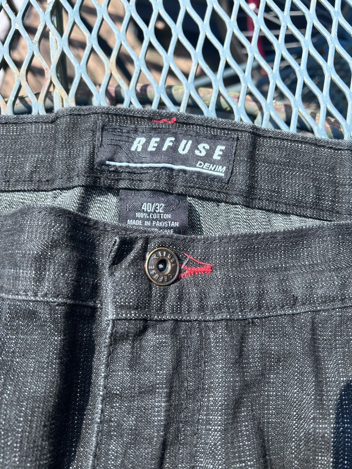 Other CRAZY RARE REFUSE DENIM Y2K EMBROIDERED JEANS BAGGY Size US 40 / EU 56 - 4 Thumbnail