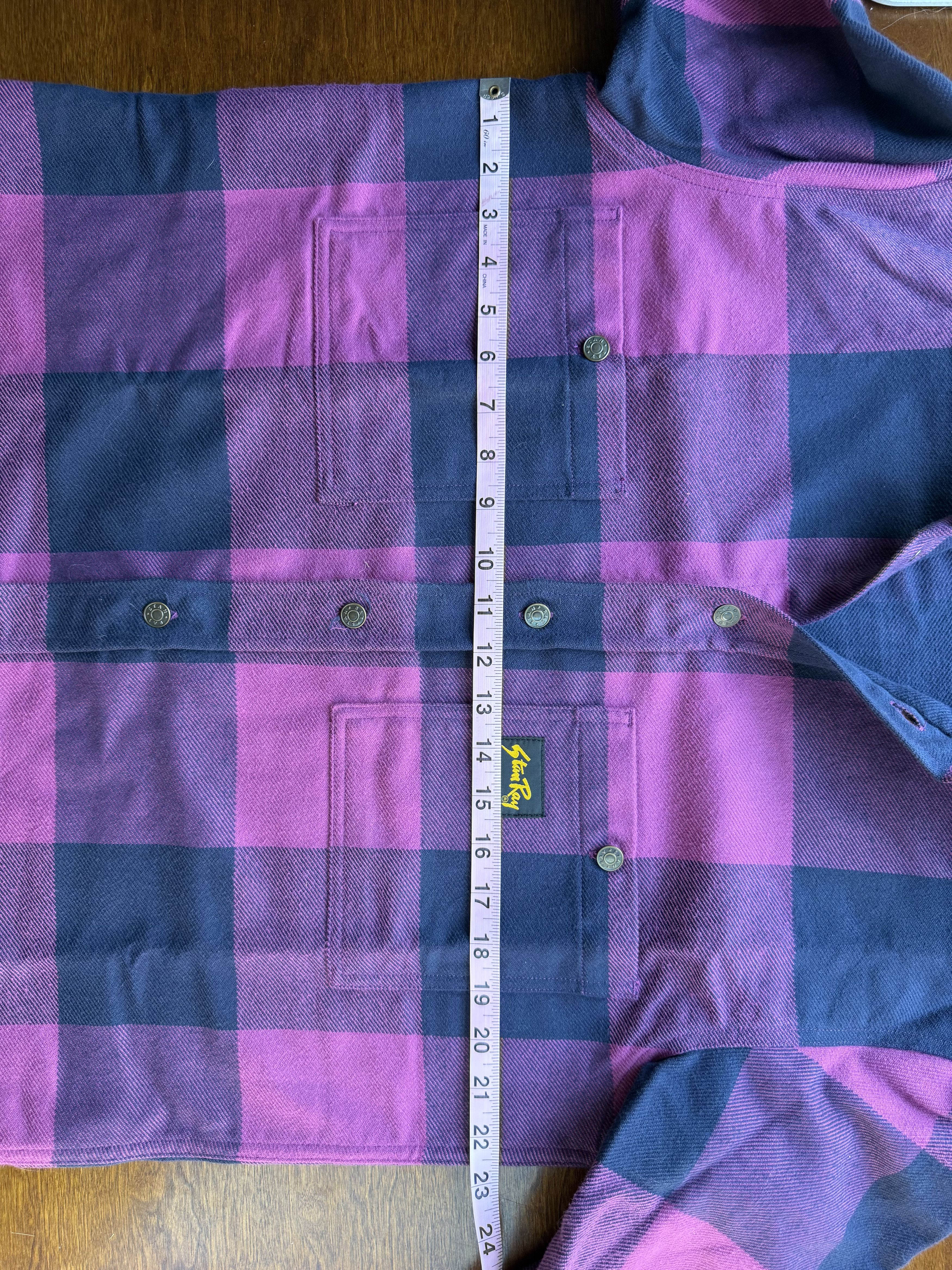 Stan Ray Stan Ray Flannel Shirt Jacket Purple Check Small Size US S / EU 44-46 / 1 - 9 Thumbnail