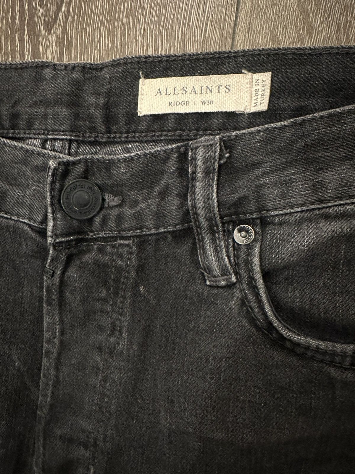 Allsaints Allsaints washed black taper jeans 31 Size US 30 / EU 46 - 3 Thumbnail