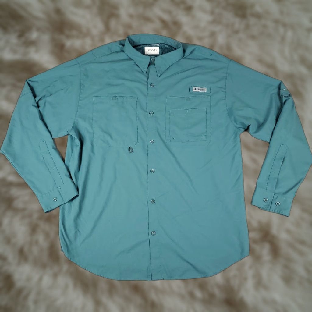 Altea Columbia Shirt Mens XL Teal PFG Vented Button-Up Long Sleeve Casual Formal Workwear Button-Up Size US XL / EU 56 / 4 - 1 Thumbnail