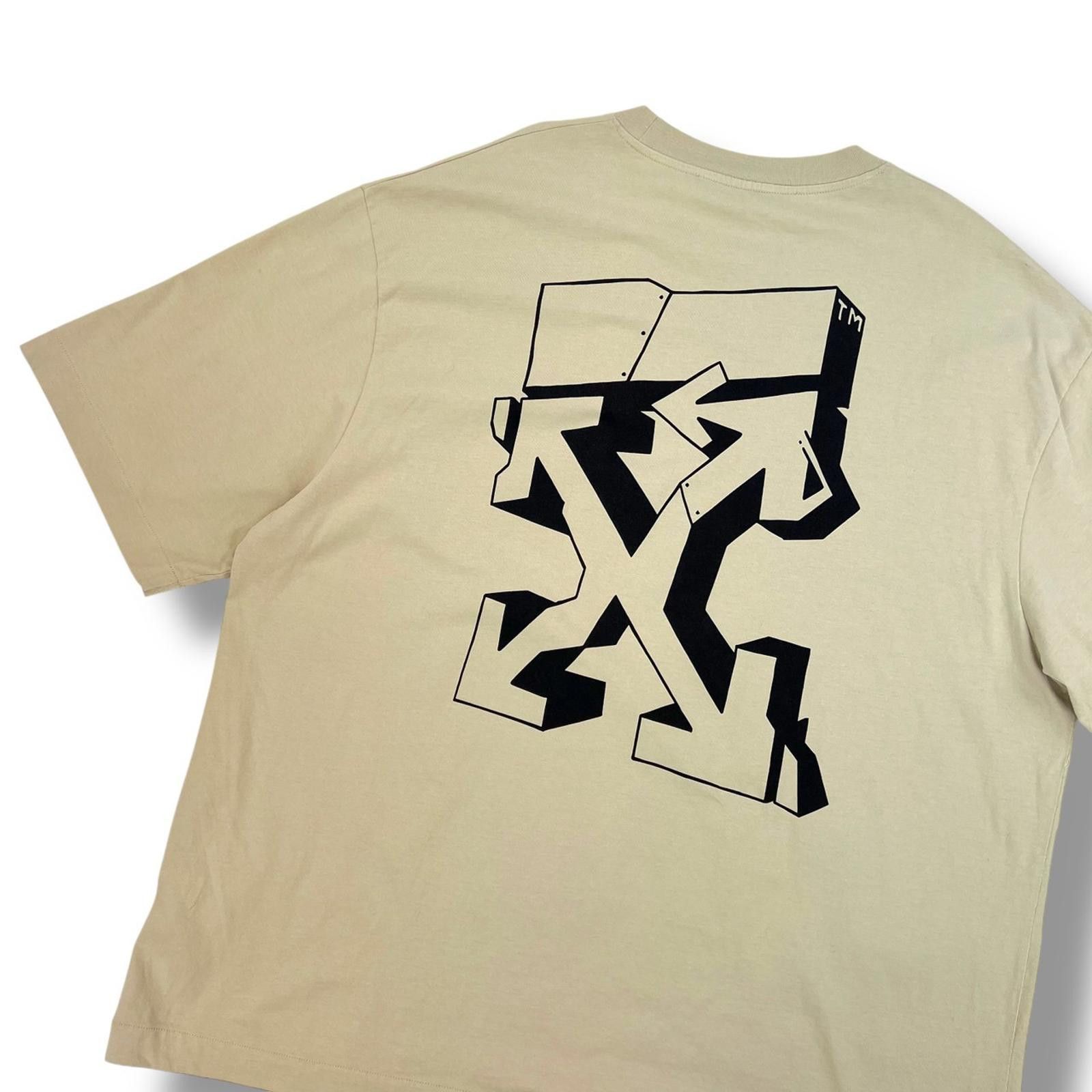 Off-White Off-White Graffiti Arrows Beige T Shirt Size US XXL / EU 58 / 5 - 1 Thumbnail