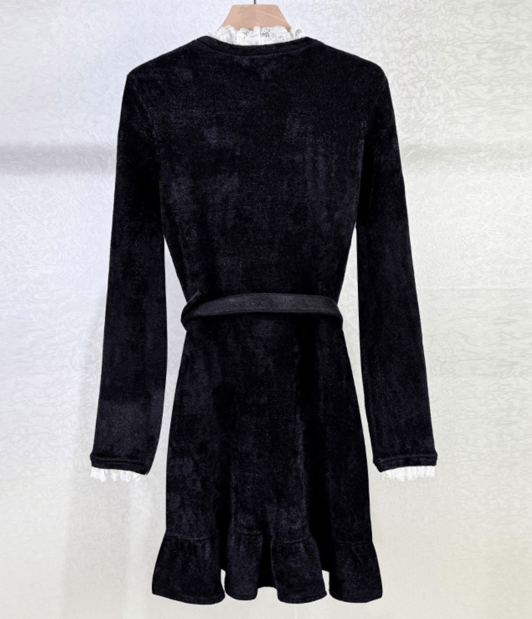 Japanese Brand Black Chenille Knit Mini Dress Size M / US 6-8 / IT 42-44 - 2 Thumbnail
