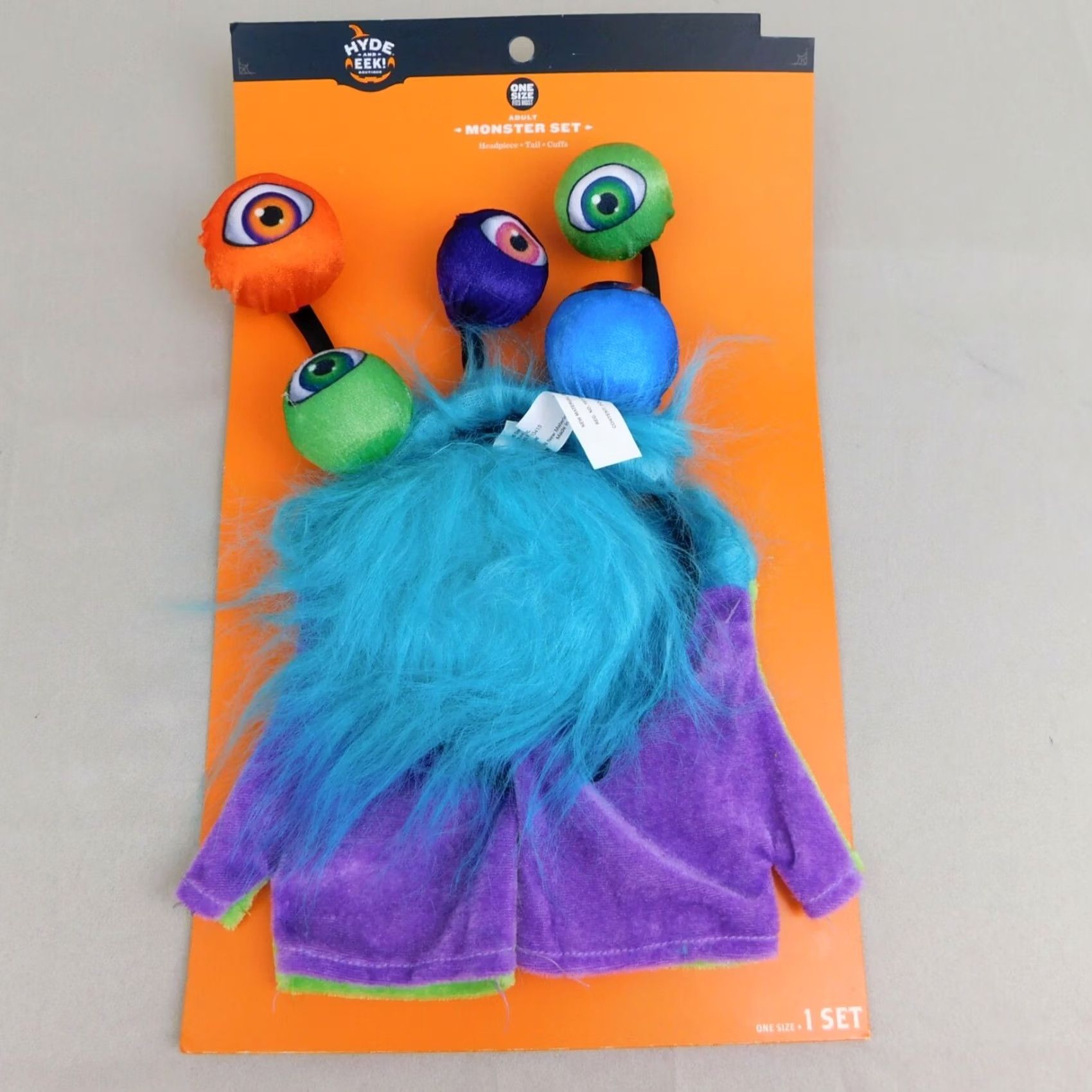 Vintage Monster Headband Gloves & Tail Halloween Costume Accessory Kit Adult OS #6380 Size ONE SIZE - 2 Thumbnail