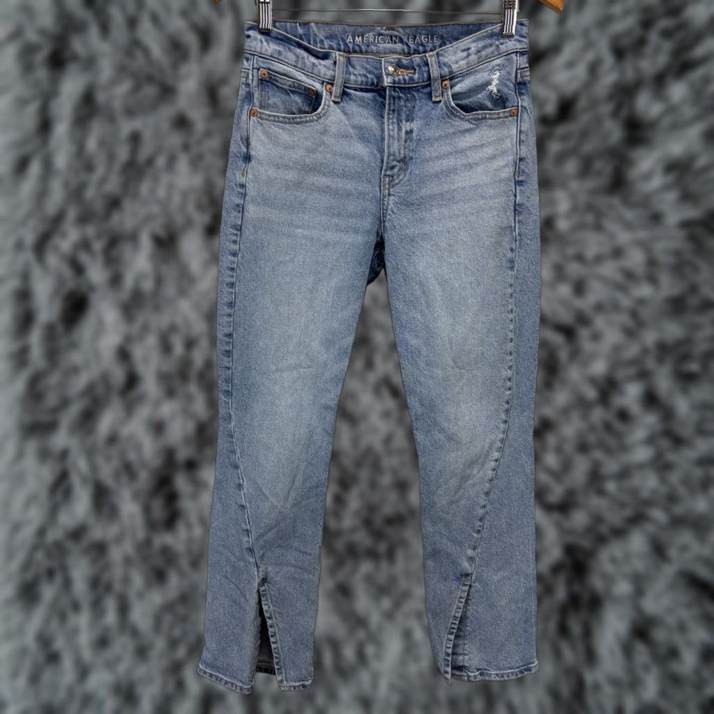 American Eagle Outfitters American Eagle 90s Bootcut Jeans Sz 2 Short Women’s Y2K Front Slit Stretch Size 26" / US 2 / IT 38 - 1 Thumbnail