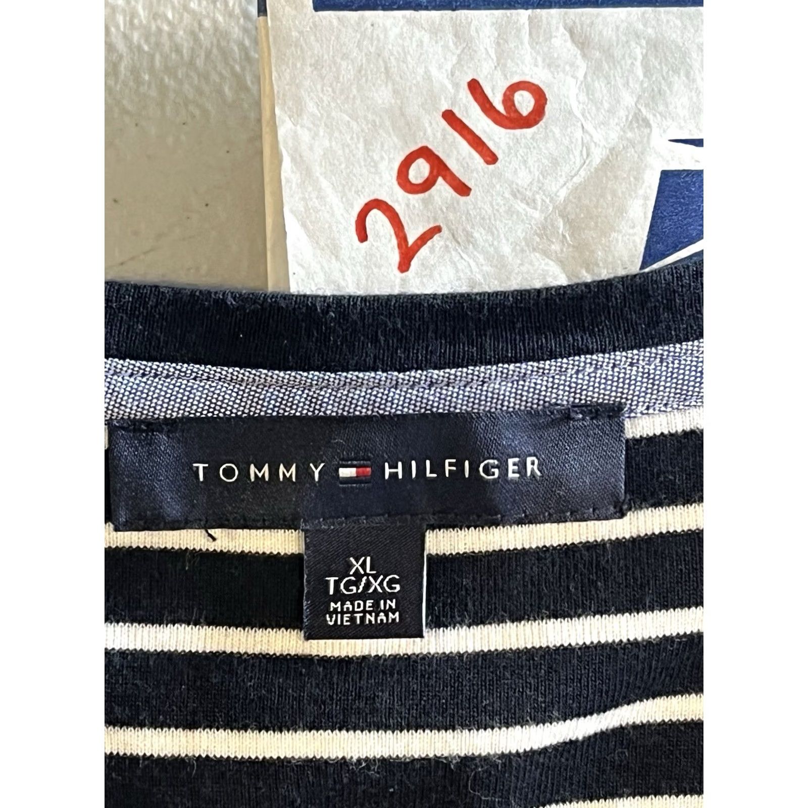 Tommy Hilfiger Tommy Hilfiger Womens XL Coastal Navy Striped Shirt Dress Nautical Preppy Size XL / US 12-14 / IT 48-50 - 7 Thumbnail