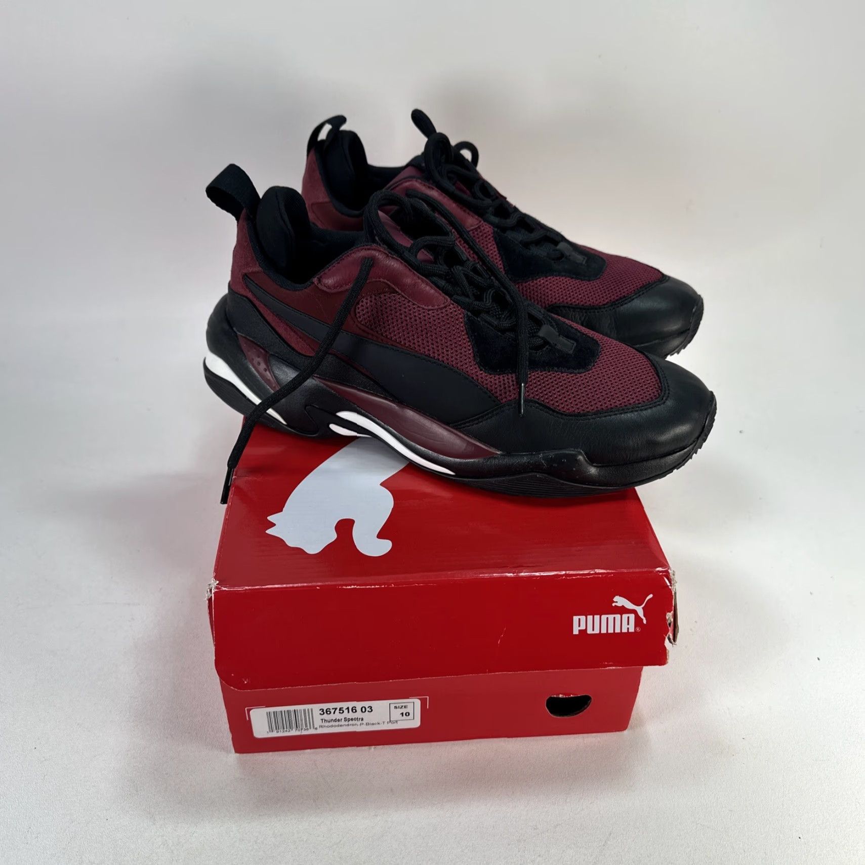 Puma PUMA Thunder Spectra - Mens Sneaker 367516-03 Maroon/Black 10M US 12 UK 12 Athletic Shoes Mens Sneakers Size US 12 / EU 45 - 2 Thumbnail