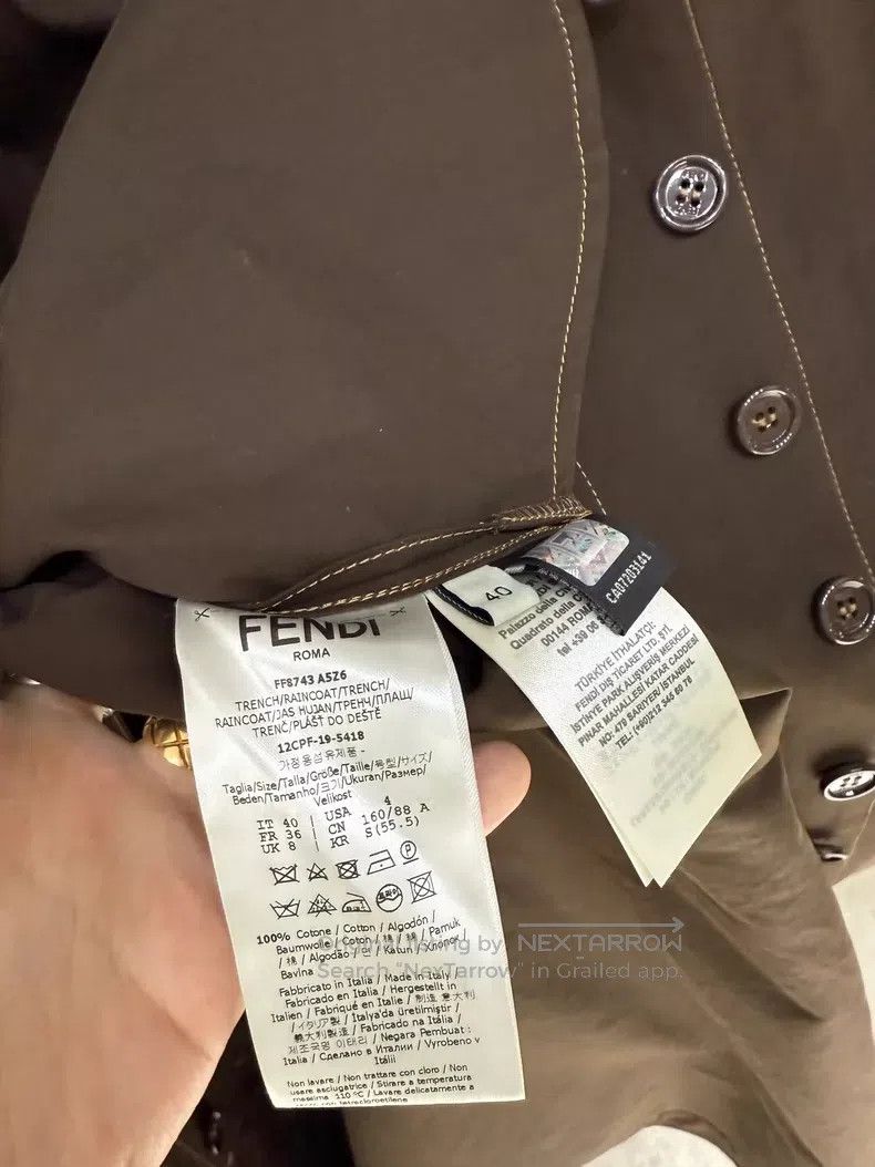 Fendi Fendi Double-breasted Check Windbreaker Jacket Size XS / US 0-2 / IT 36-38 - 6 Thumbnail