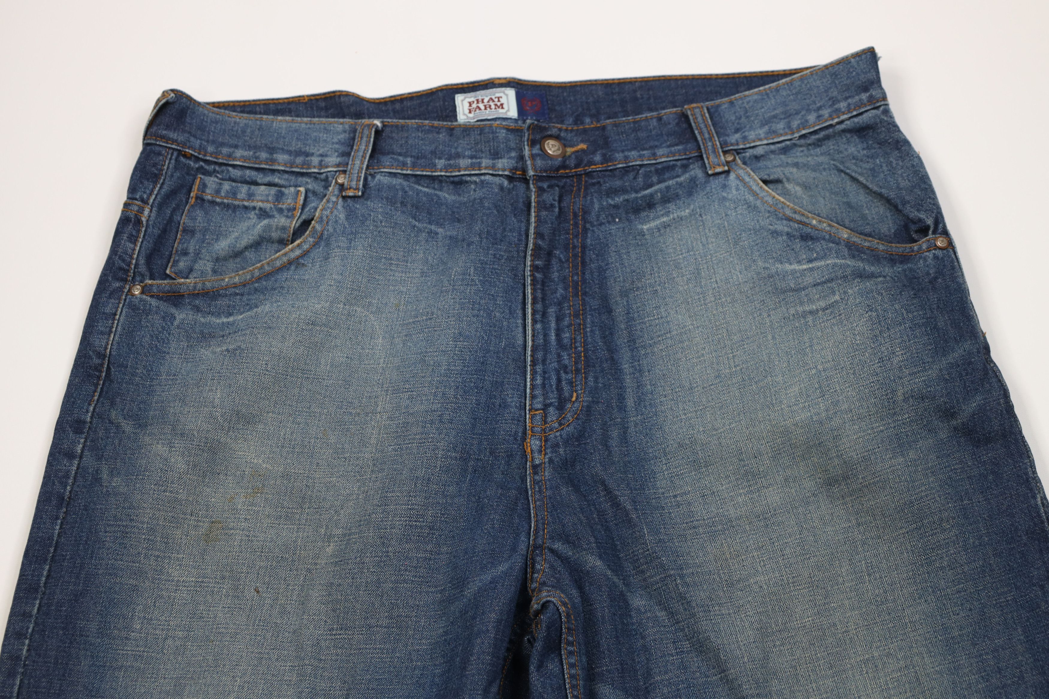 Phat Farm Vintage 90s Y2K Phat Farm Wide Leg Denim Jeans Blue Cotton Size US 40 / EU 56 - 2 Thumbnail