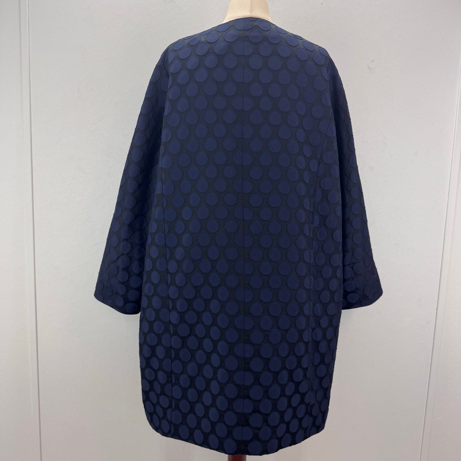 Marina Rinaldi Marina Rinaldi Blue Navy Polkadot Coat Jacket Plus 22 Career Size 3XL / US 20-22 - 4 Thumbnail