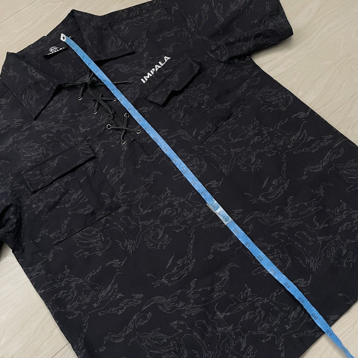 If Six Was Nine 🔥Impala Y2K Pattern lace up shirt Size US M / EU 48-50 / 2 - 9 Thumbnail