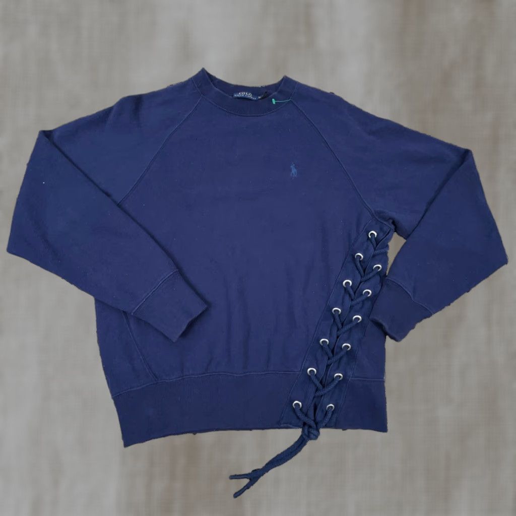 Polo Ralph Lauren Polo Ralph Lauren Sweatshirt Women XS Blue Crew Neck Fleece Pullover Regular Fit Classic Size XS / US 0-2 / IT 36-38 - 1 Thumbnail