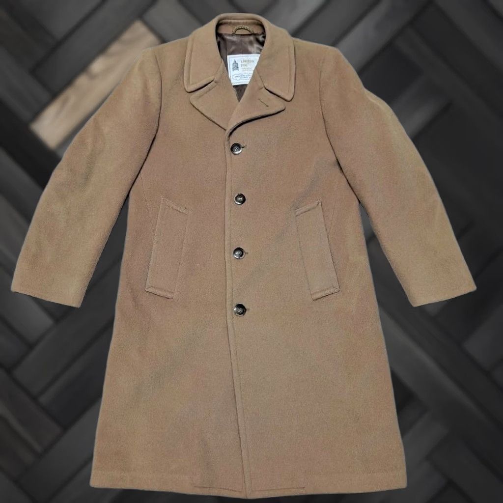 London Fog VINTAGE London Fog Overcoat Wool Camel 36R Mens XS Coat Wool 100% Pattern Solid Button Classic 1980s Size US XS / EU 42 / 0 - 1 Thumbnail