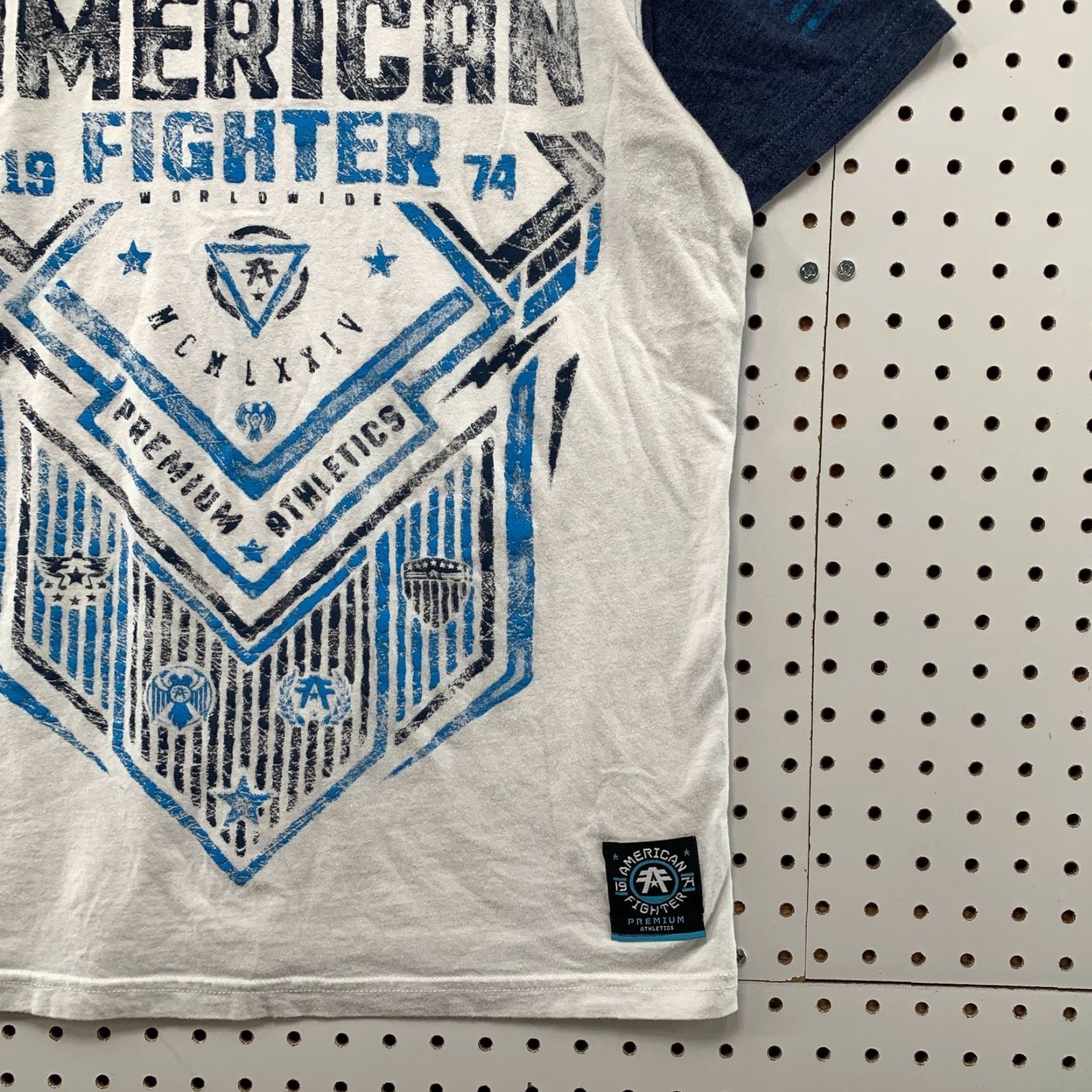Vintage American Fighter Training T Shirt Mens M White Size US M / EU 48-50 / 2 - 7 Thumbnail