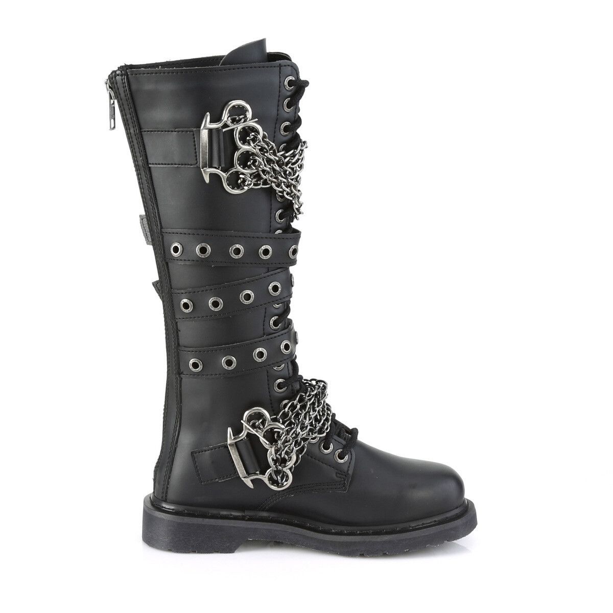 Demonia Cult DEMONIA Bolt 450Goth Combat Biker Knee Boots Black Matte Men Size US 10 / EU 43 - 1 Thumbnail