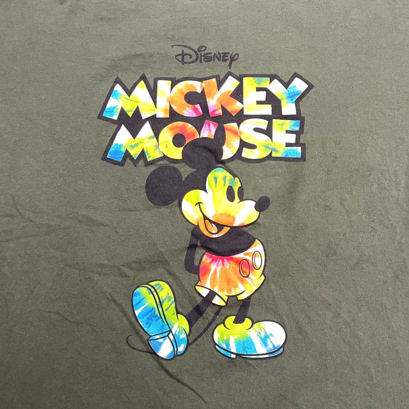 Disney Disney Mickey Mouse Graphic T-Shirt Mens Large Green Crew Neck Cotton Tee Size US L / EU 52-54 / 3 - 3 Thumbnail