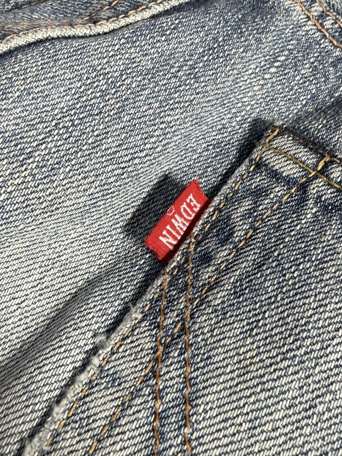 Edwin × Vintage Edwin XV441 Bootcut Flared Natural Distressed Jeans Size US 30 / EU 46 - 19 Thumbnail