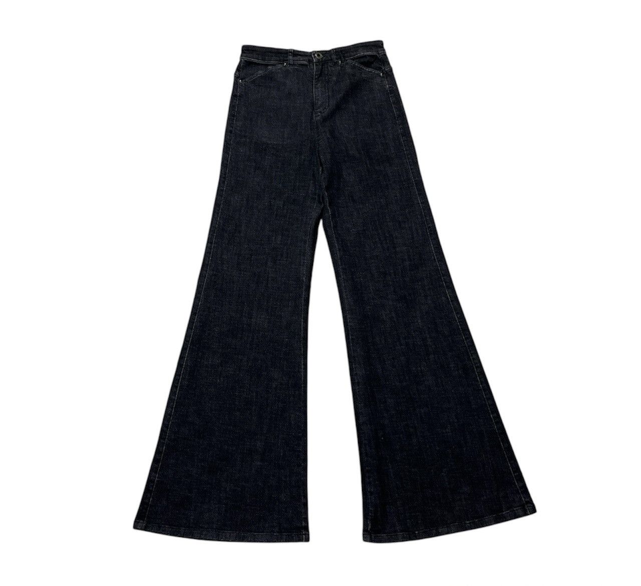 Dorothee Schumacher flared dark goth denim jeans pants baggy