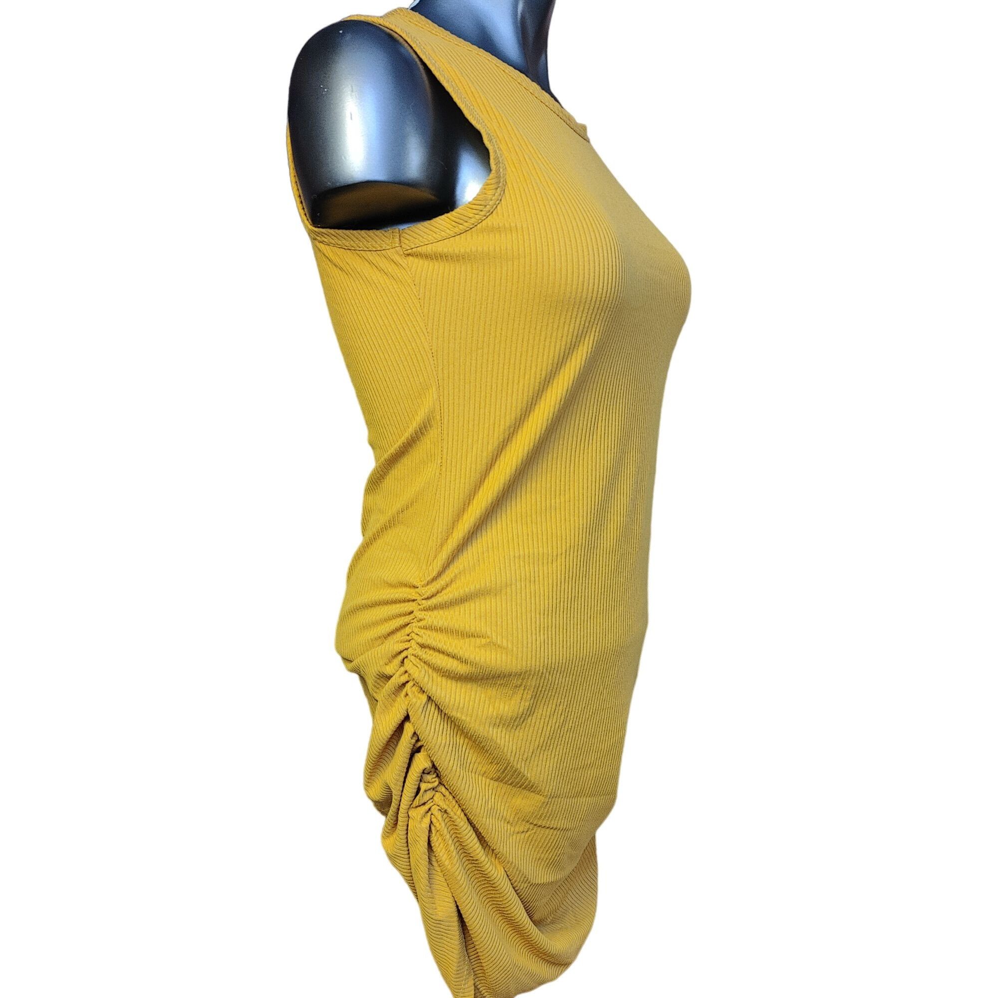 Other Forever Rose Couture Women's Yellow Ribbed Knit Sleeveless B Size L / US 10 / IT 46 - 5 Thumbnail