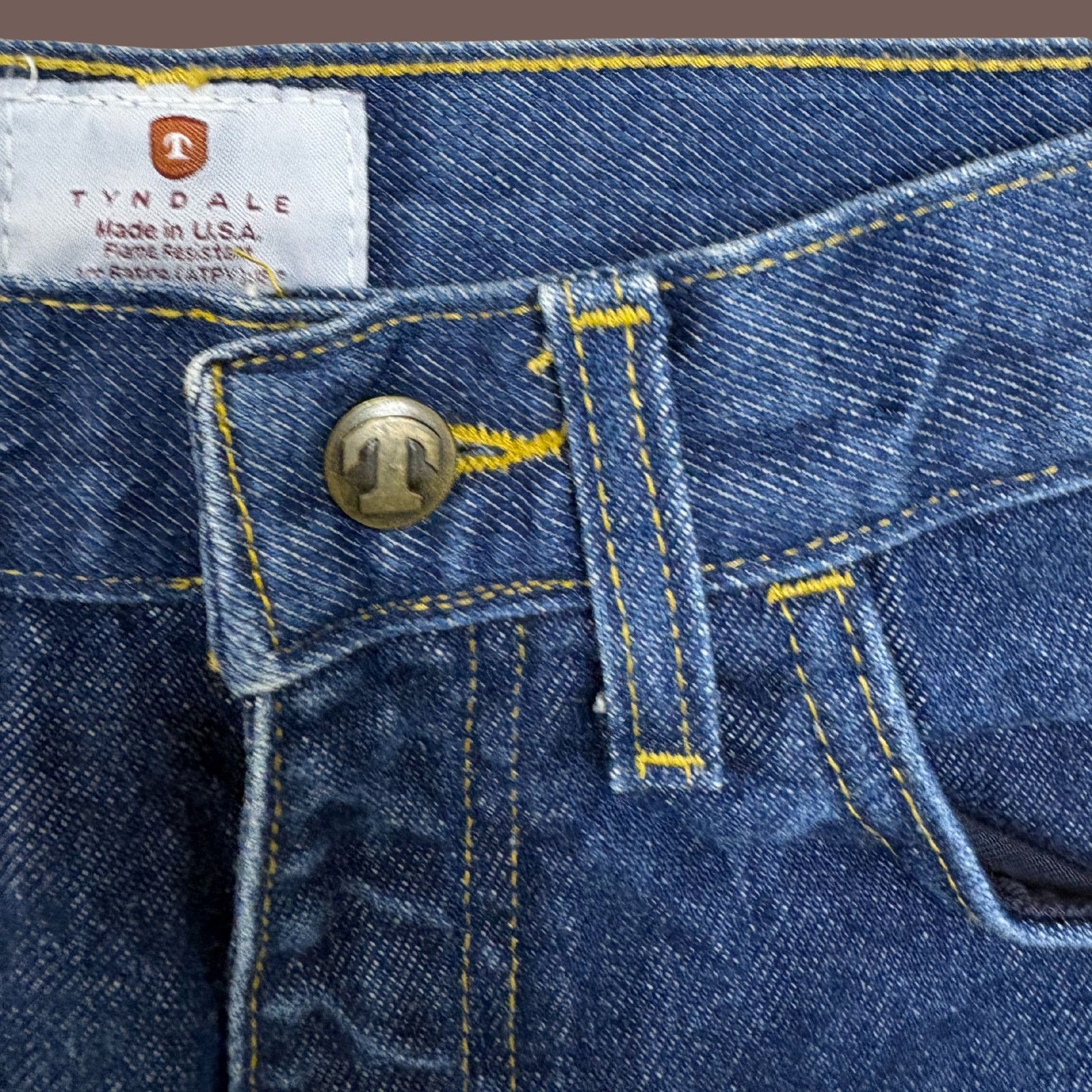 Vintage VTG Workwear Jeans | Tyndale FR Denim | Utility Size 30" / US 8 / IT 44 - 2 Thumbnail