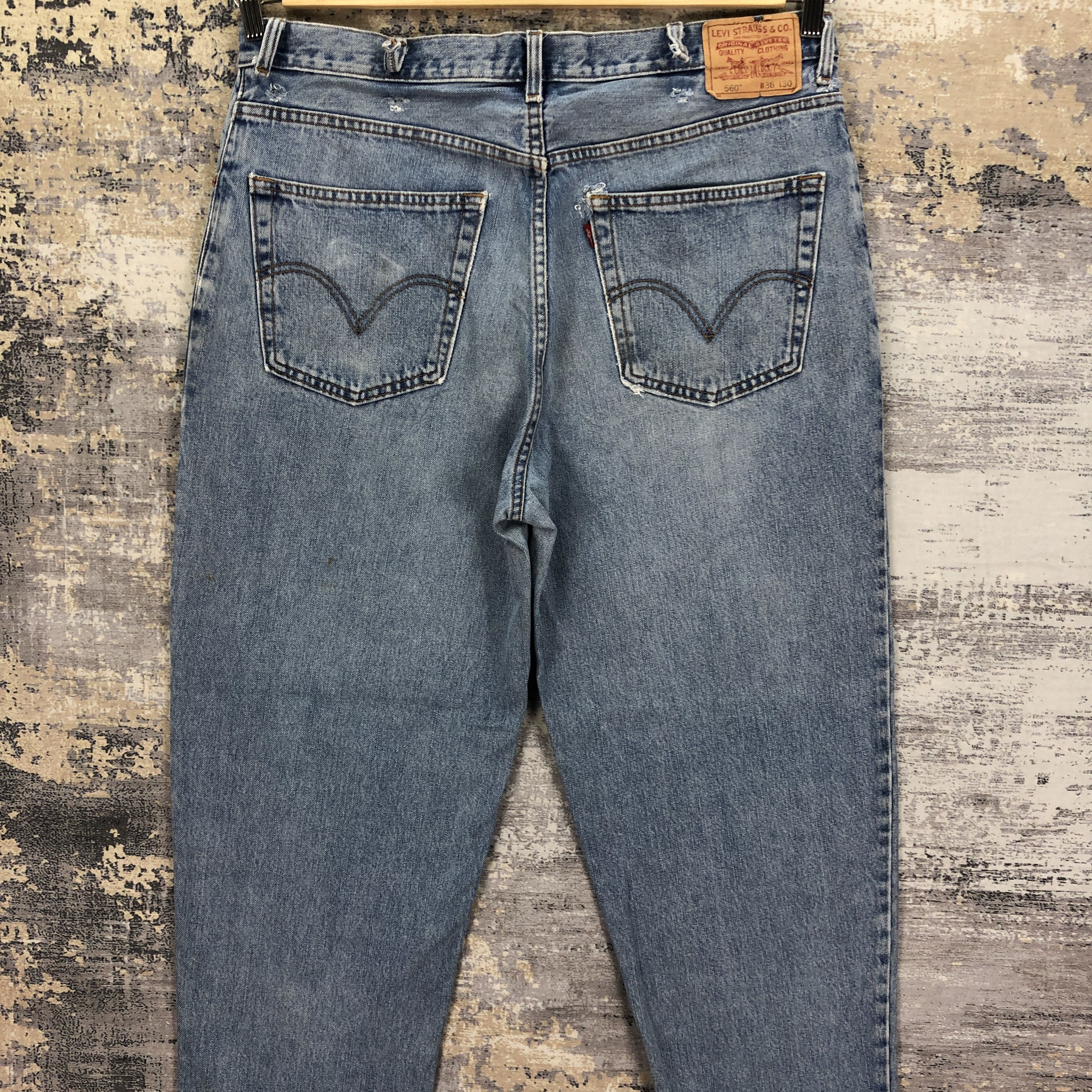 Levi's Vintage Y2K Levis Light Wash Jeans Levi's Sun Faded Denim Size US 36 / EU 52 - 4 Thumbnail