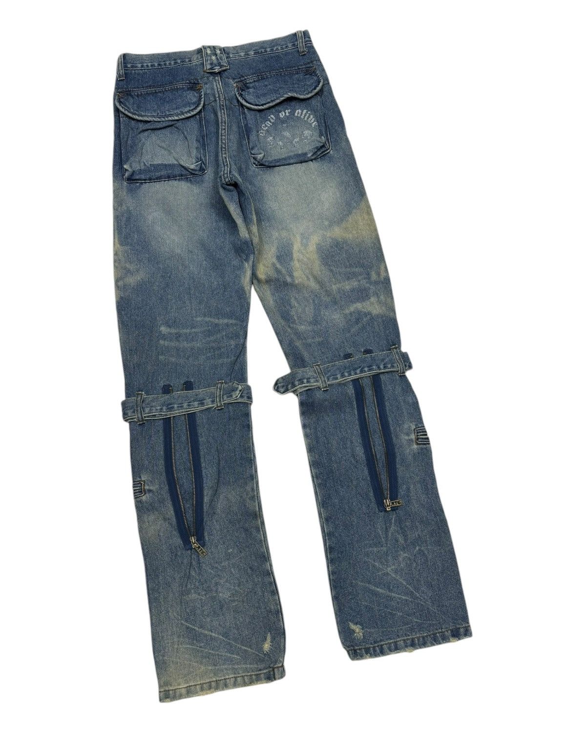 In The Attic SICK🔥IN THE ATTIC PUNK PARACHUTE BONDAGE JEANS Size US 30 / EU 46 - 5 Thumbnail