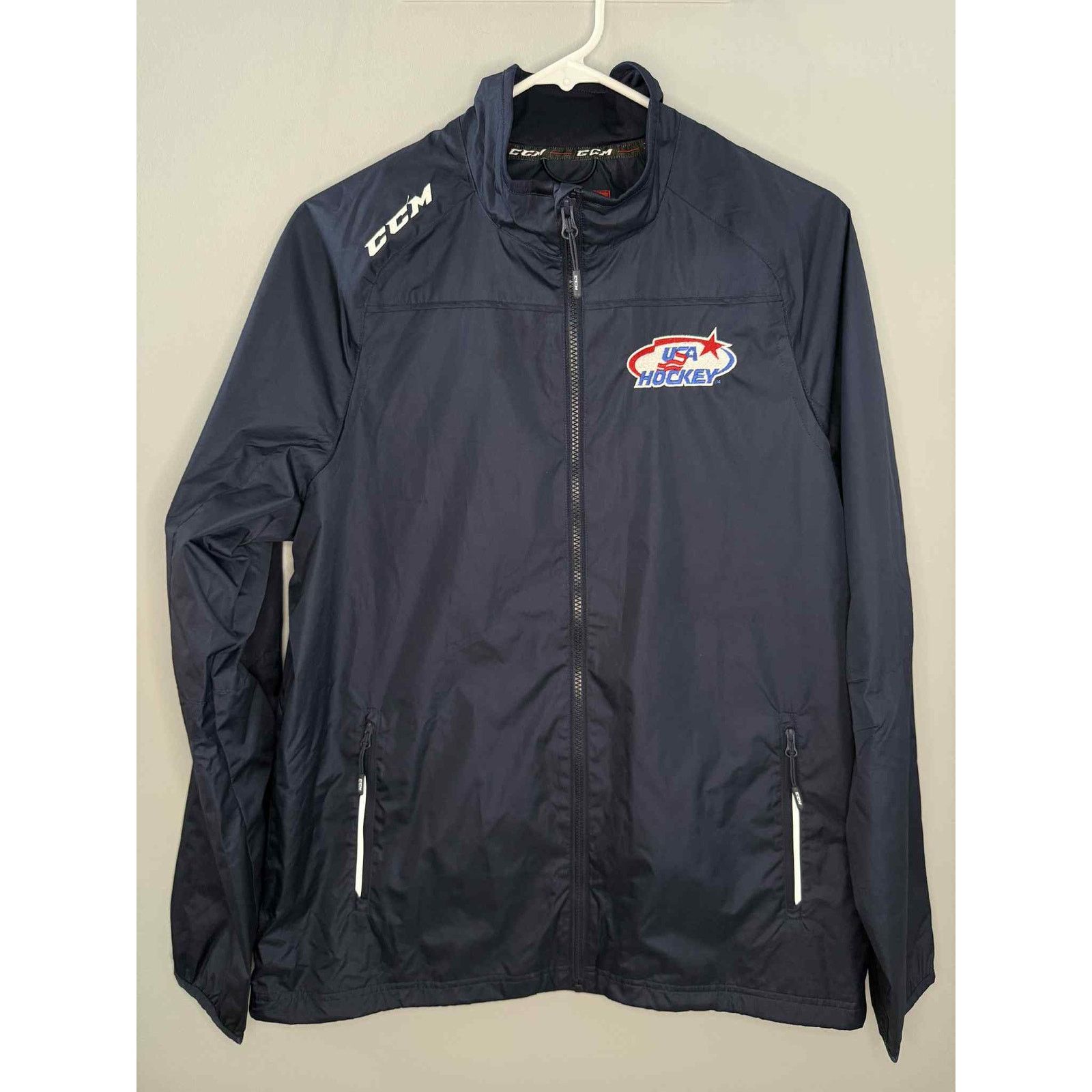 Ccm CCM USA Hockey Long Sleeve Full Zip Windbreaker Jacket M Size US M / EU 48-50 / 2 - 2 Thumbnail