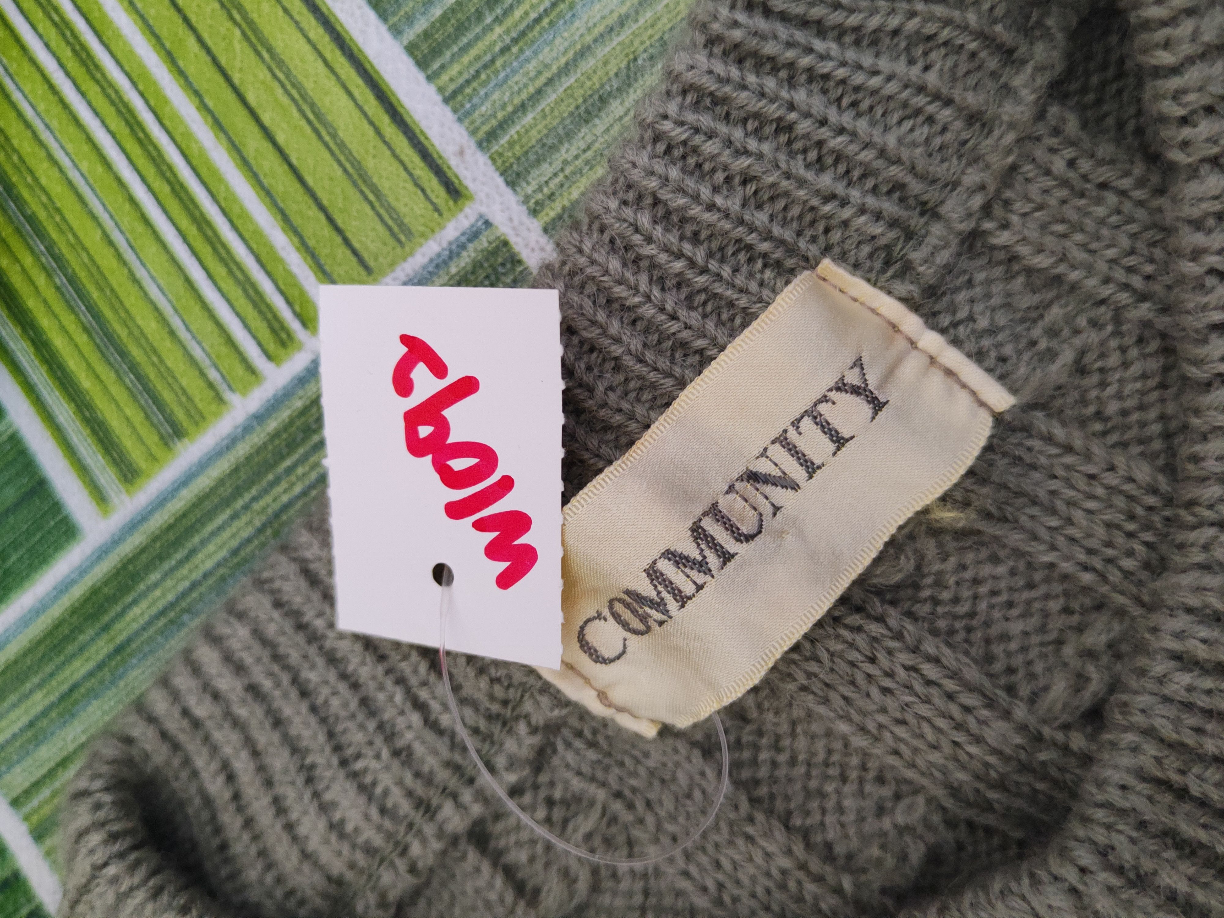 Aran Isles Knitwear Community Green Brown Knitwear Sweatshirts #W1092 Size US M / EU 48-50 / 2 - 12 Thumbnail